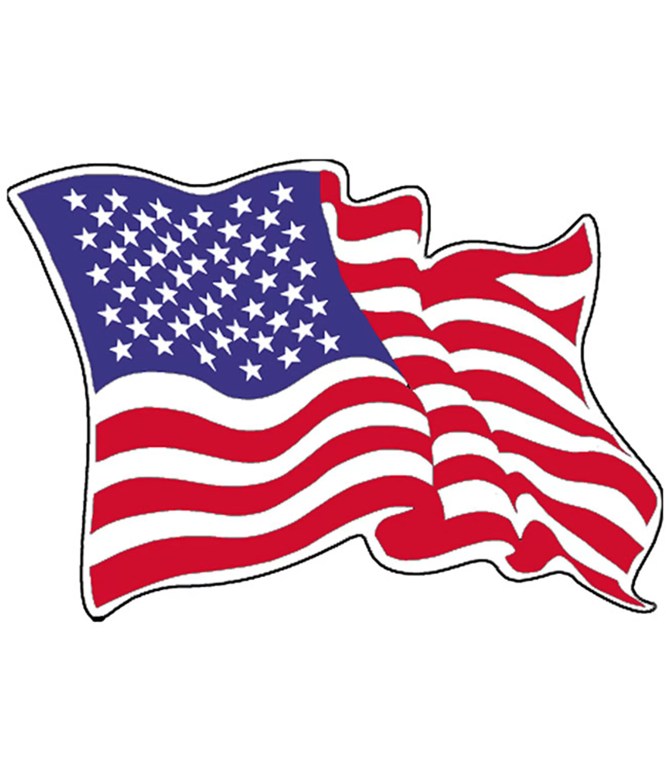 Americana<Liquid Blue Old Glory Sticker