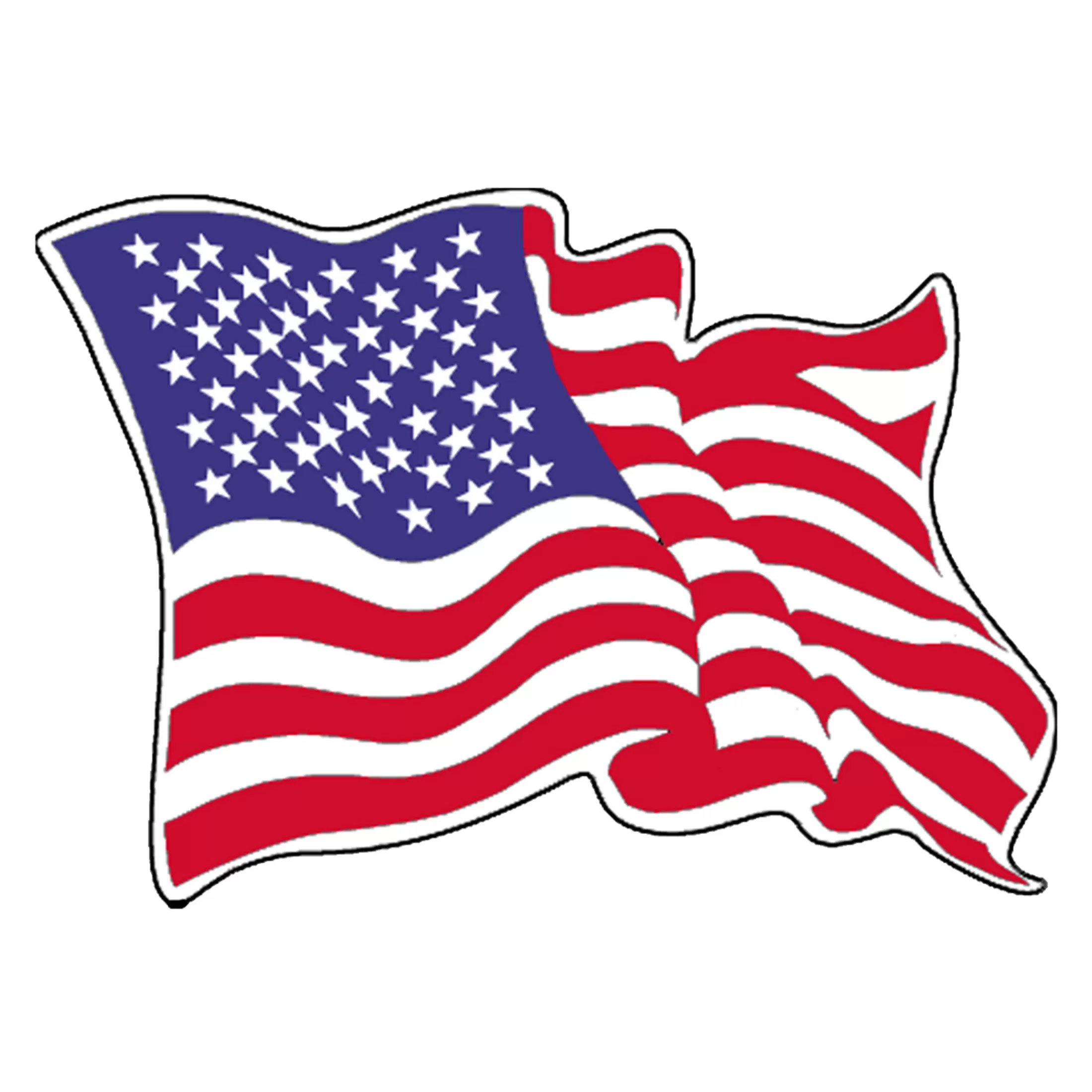 Americana<Liquid Blue Old Glory Sticker