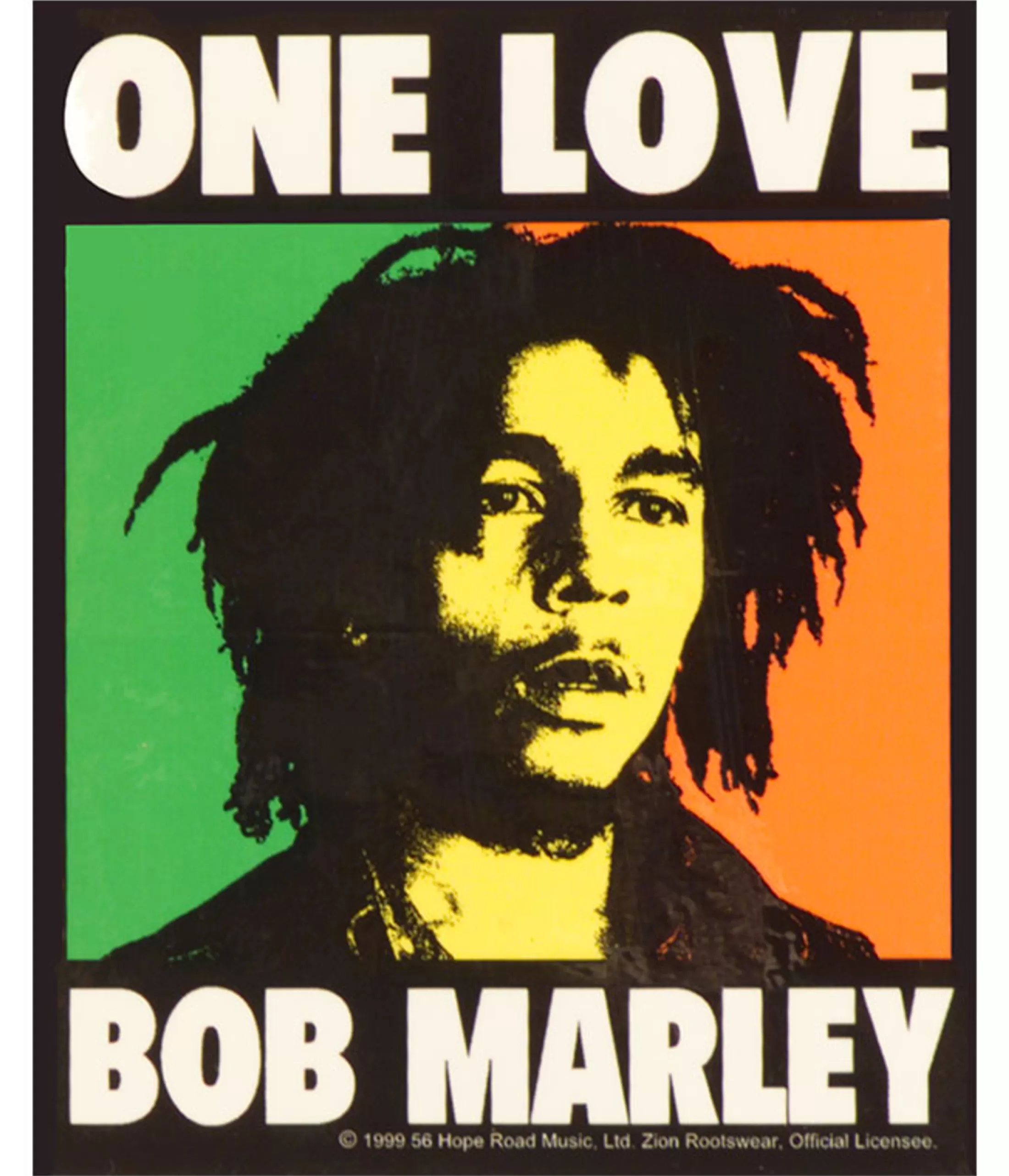 Rastafari Art | Bob Marley<Liquid Blue One Love Sticker