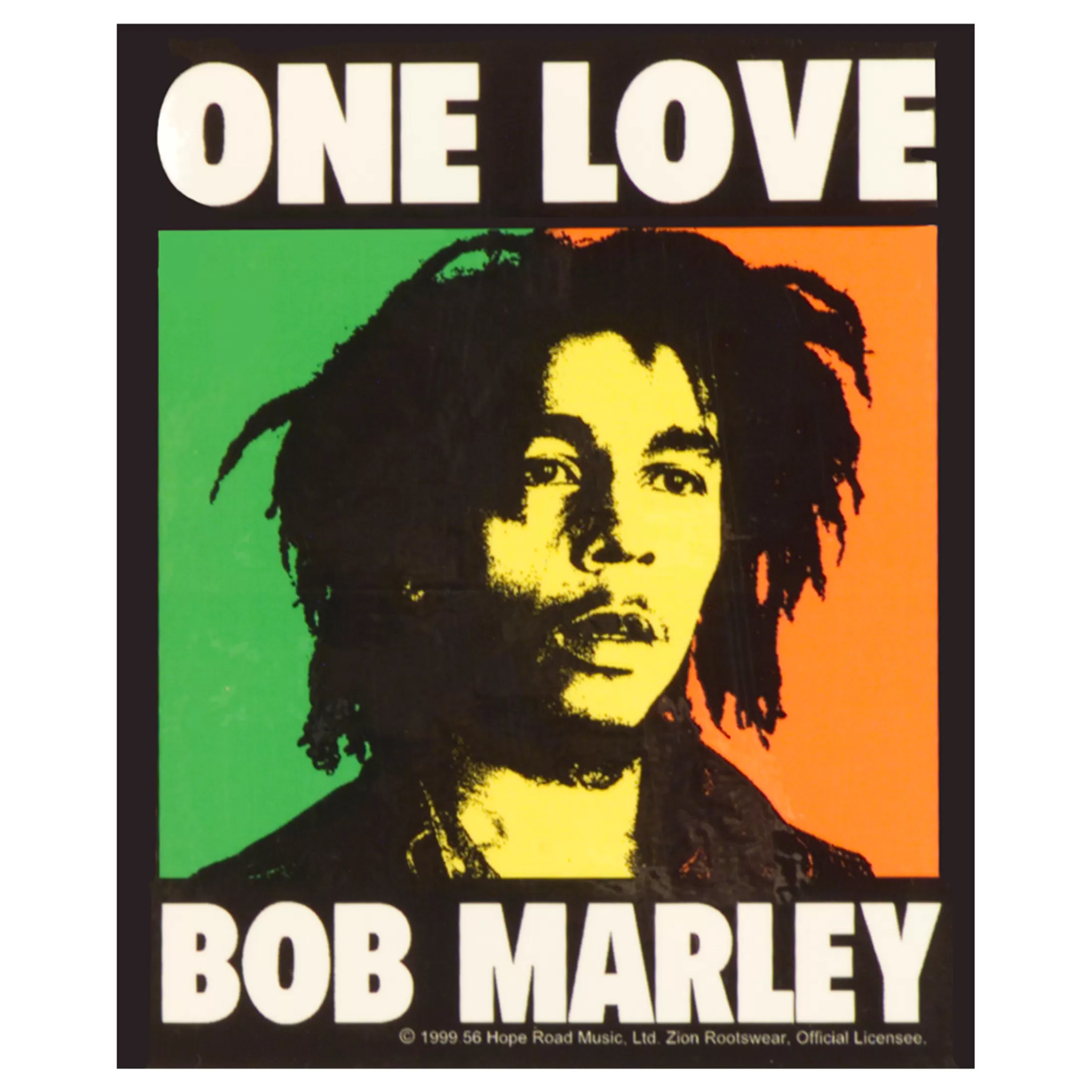 Rastafari Art | Bob Marley<Liquid Blue One Love Sticker