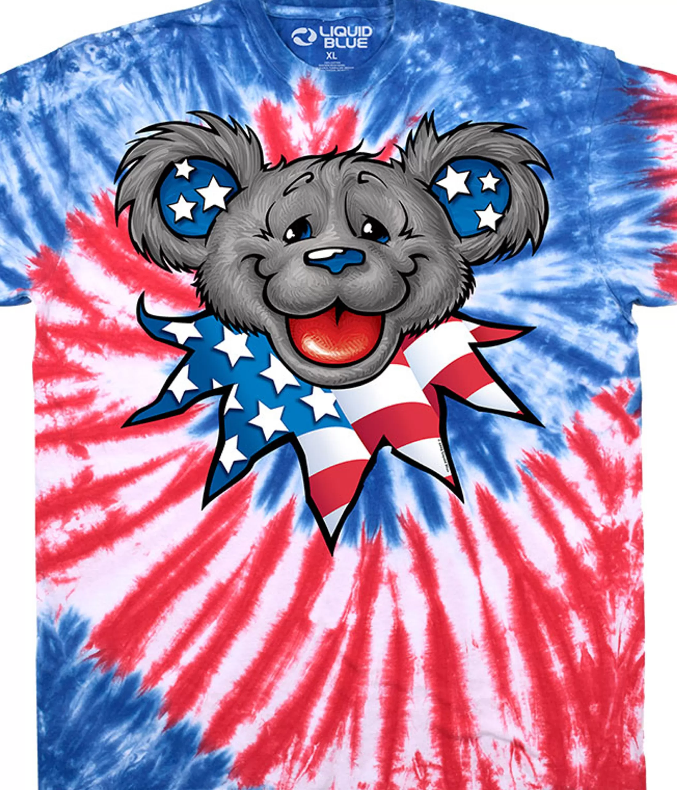 T-Shirt | Patriot Bear Head<Liquid Blue Patriot Bear Head T-Shirt