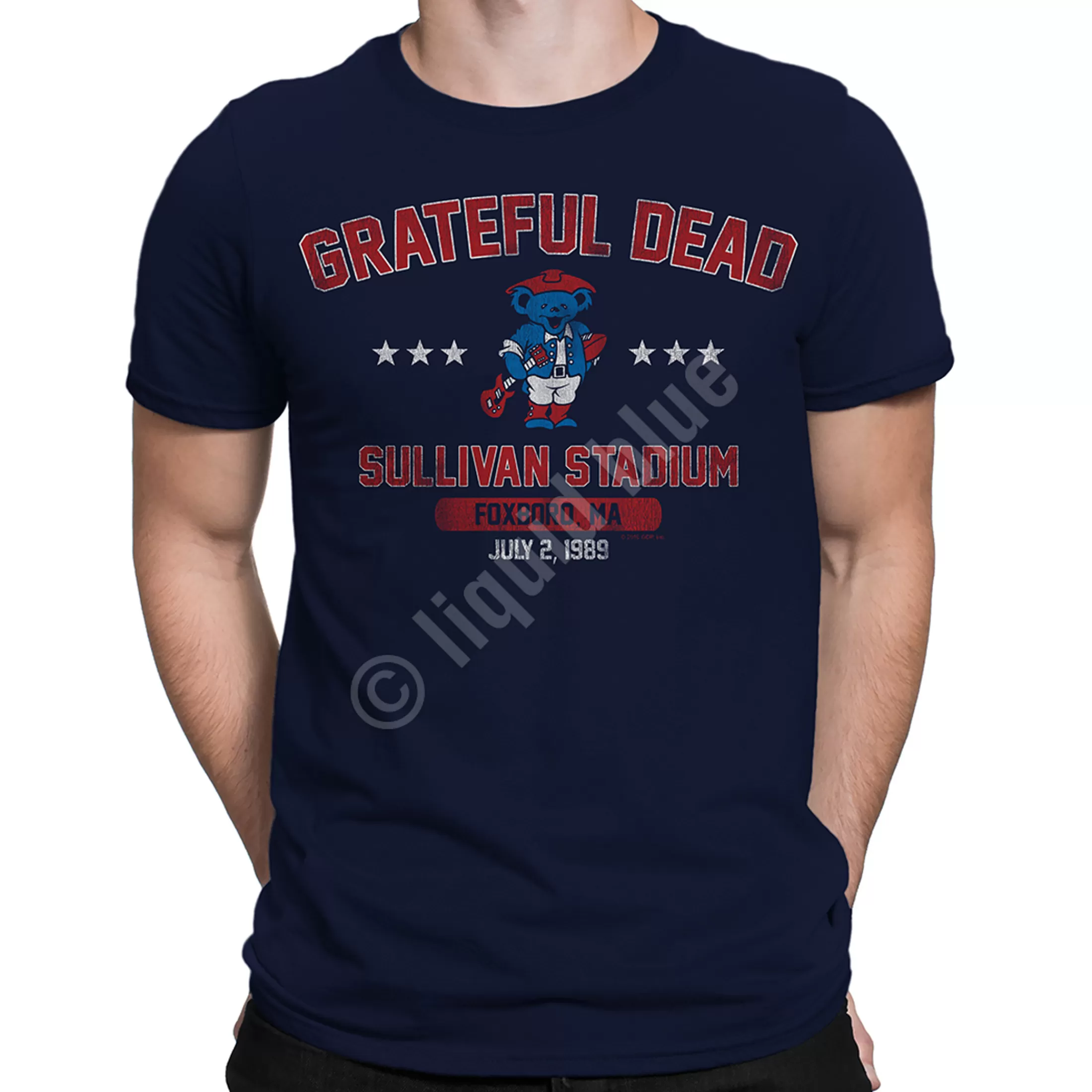 T-Shirt | Grateful Dead<Liquid Blue Patriot Dead Navy T-Shirt