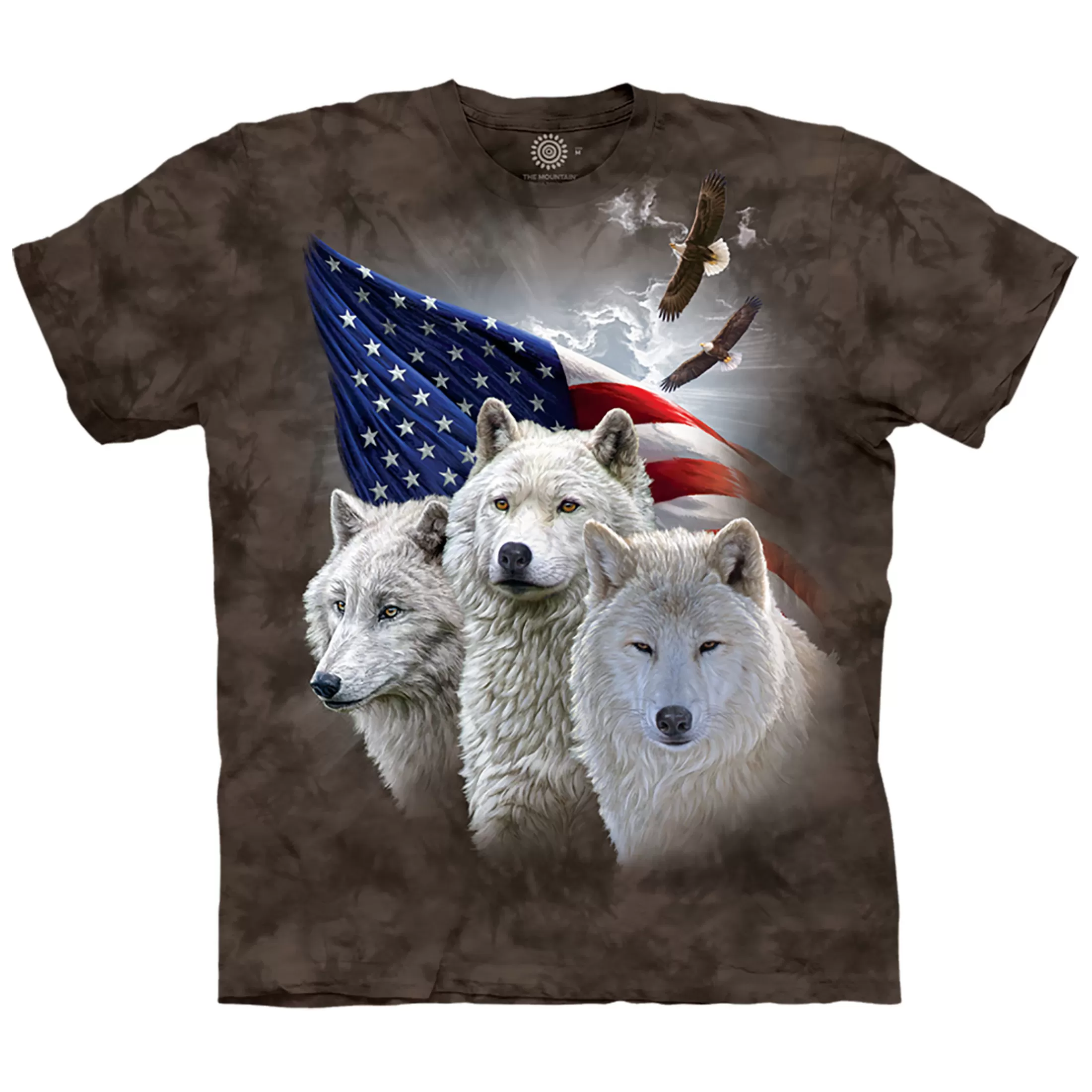 T-Shirt | Patriotic<Liquid Blue Patriotic Wolves Classic Cotton T-Shirt