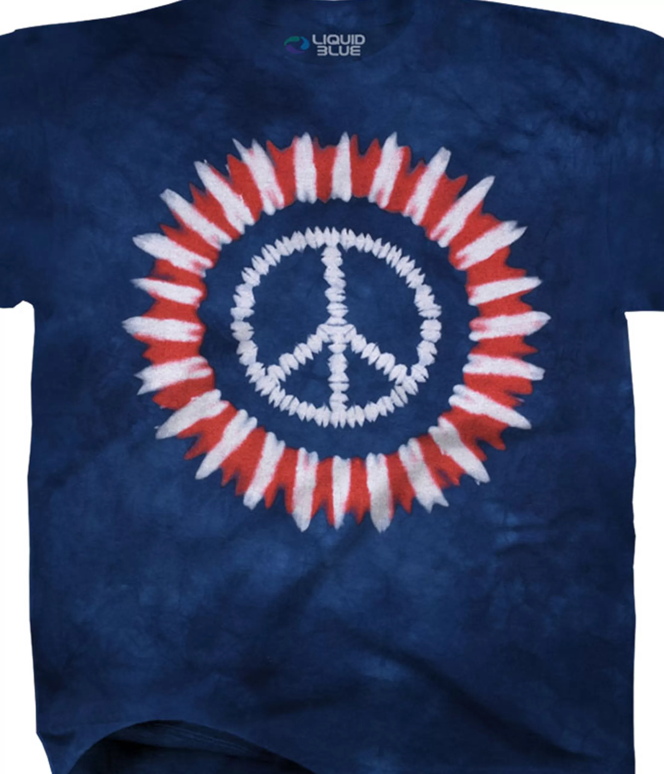 T-Shirt | Americana<Liquid Blue Peace Concentric Tie-Dye T-Shirt