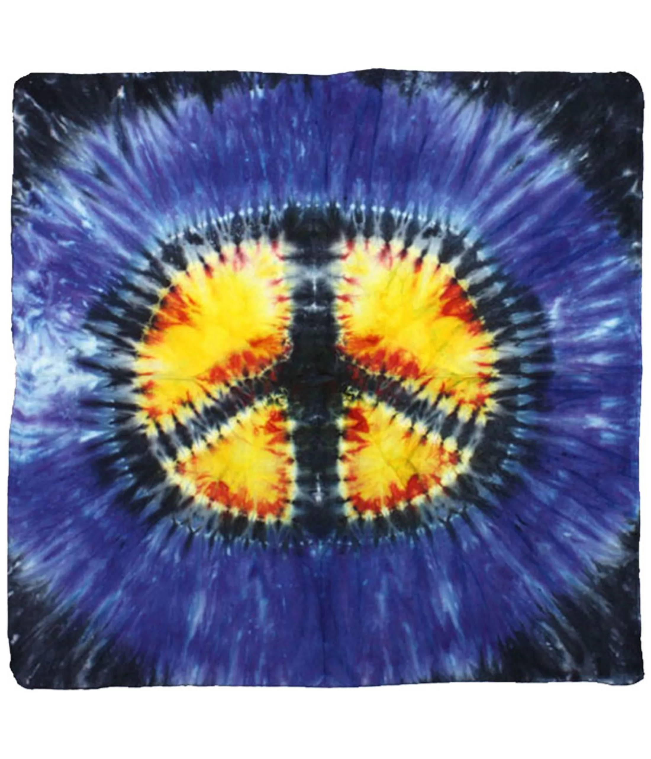 Bandanas | Liquid Blue<Liquid Blue Peace Sign Tie-Dye Bandana