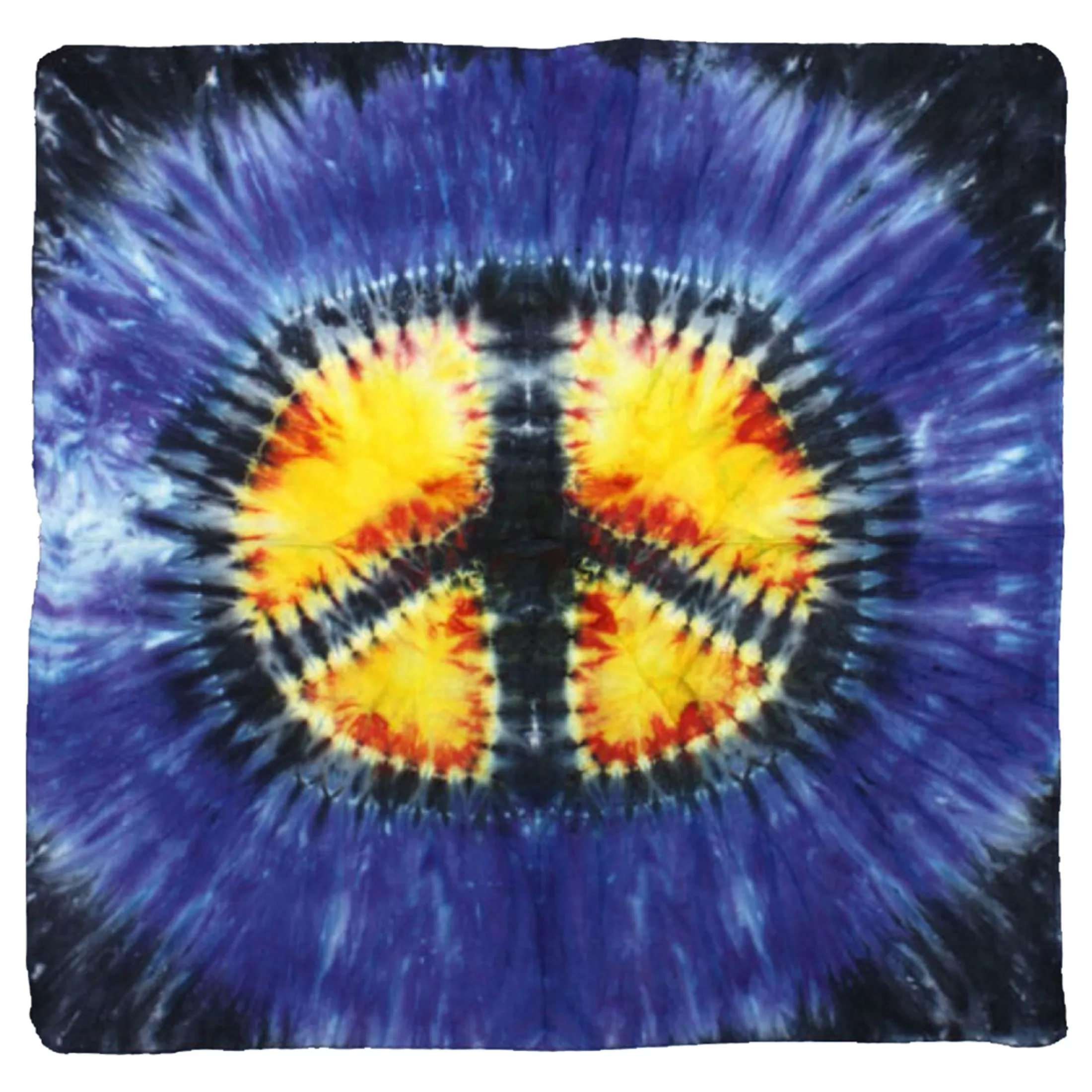 Bandanas | Liquid Blue<Liquid Blue Peace Sign Tie-Dye Bandana