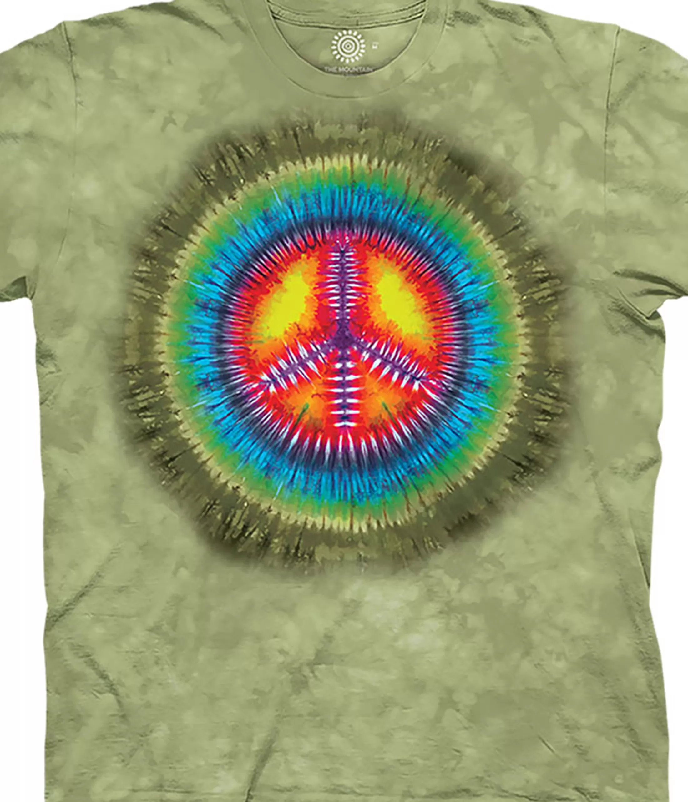 T-Shirt | Novelty<Liquid Blue Peace Tie Dye Classic Cotton T-Shirt