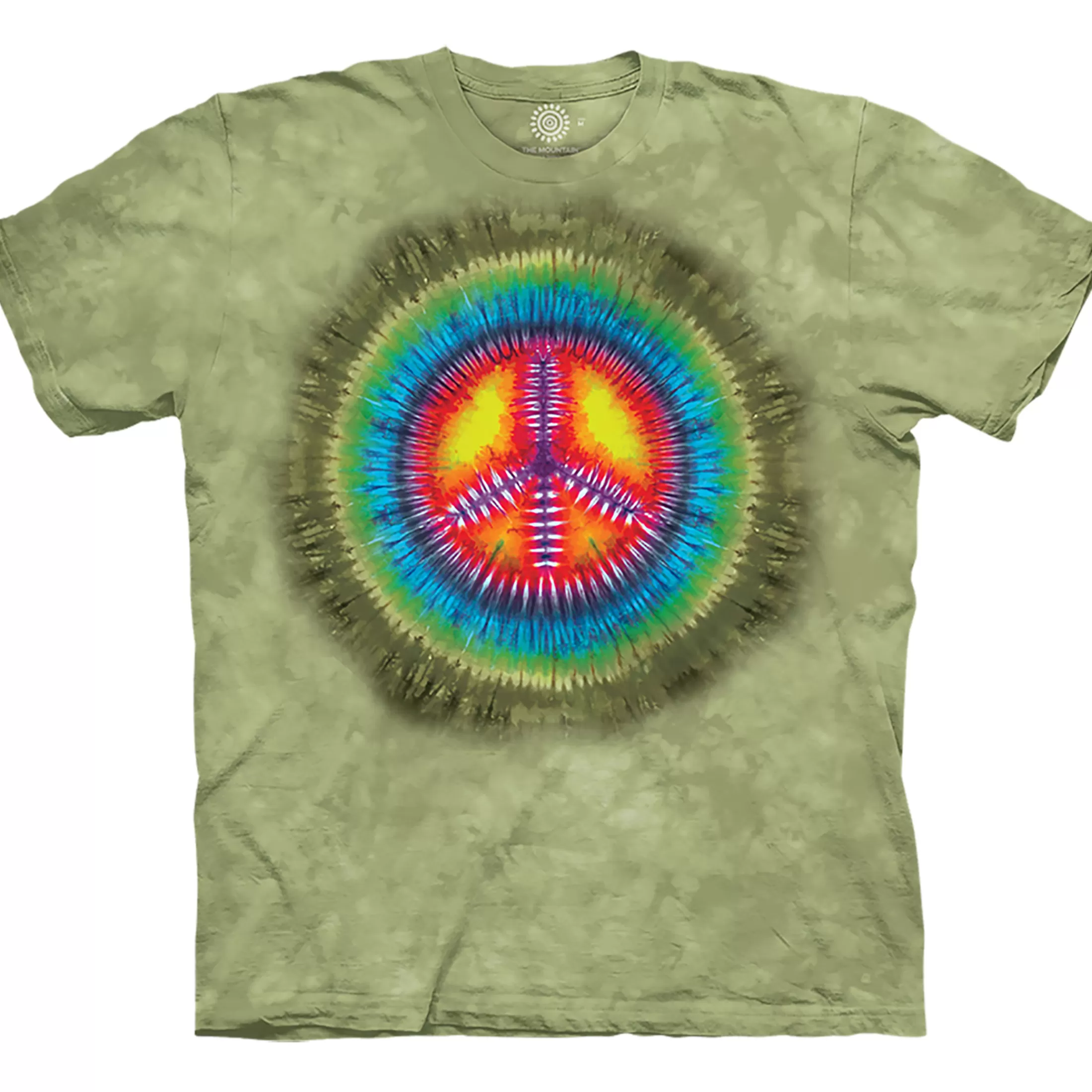 T-Shirt | Novelty<Liquid Blue Peace Tie Dye Classic Cotton T-Shirt