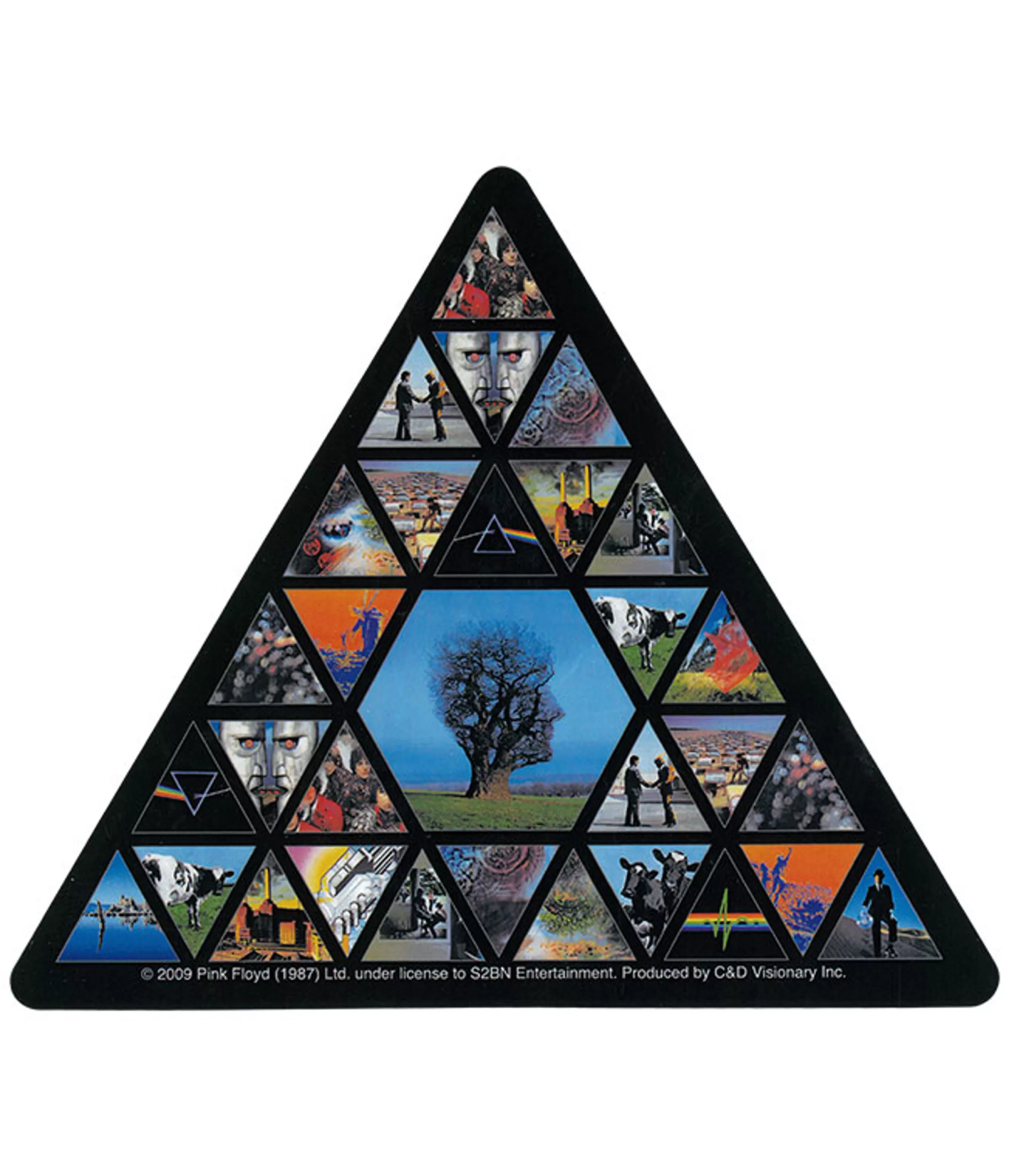 Pink Floyd<Liquid Blue PF Albums Triangle Sticker