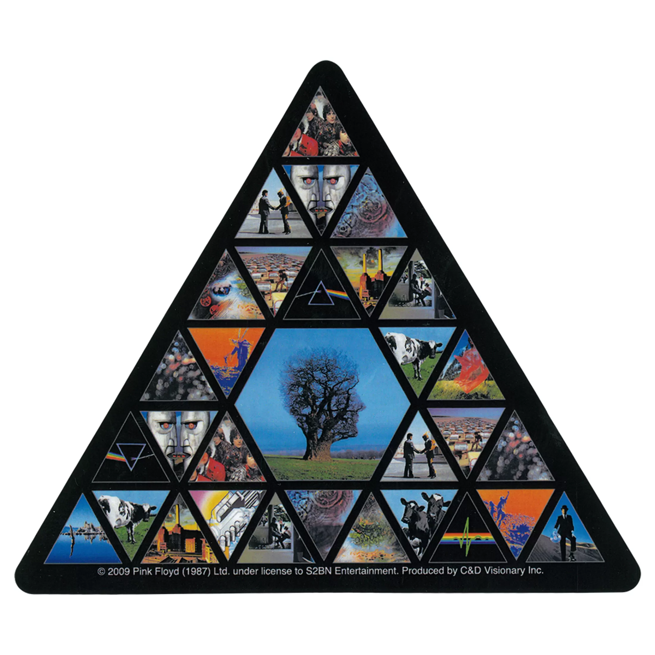 Pink Floyd<Liquid Blue PF Albums Triangle Sticker