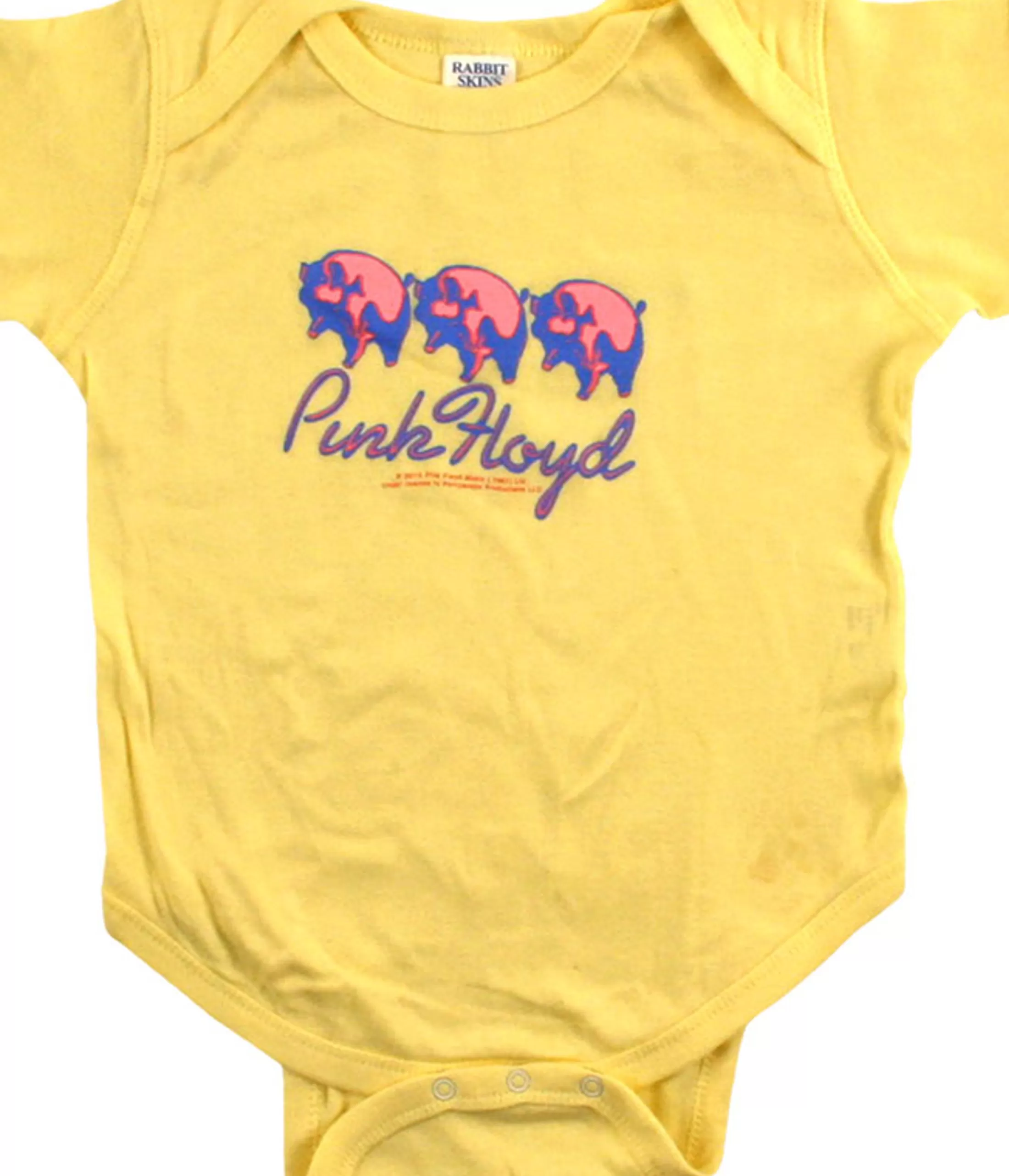 Onesies | Pink Floyd<Liquid Blue PF Three Pigs Yellow Onesie