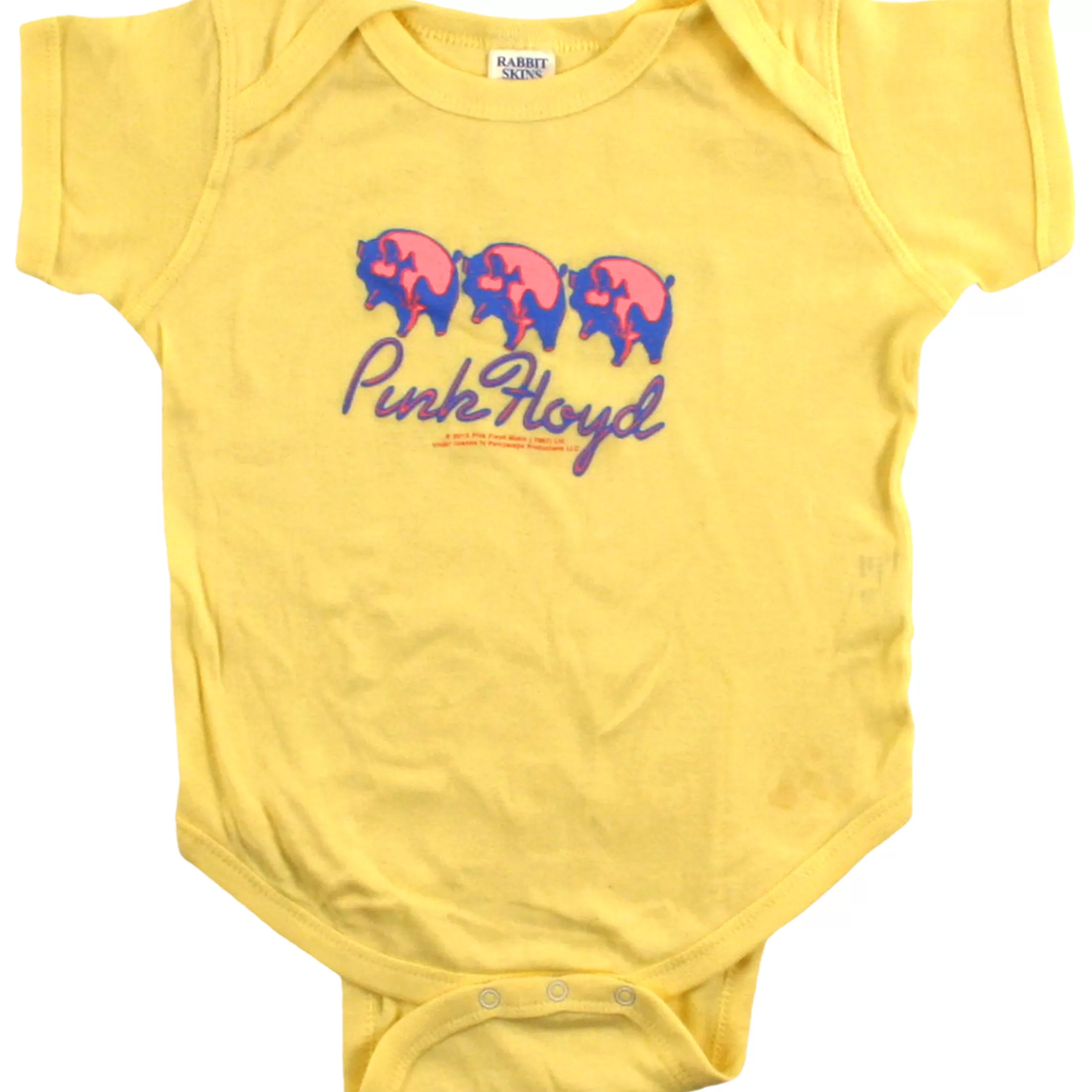 Onesies | Pink Floyd<Liquid Blue PF Three Pigs Yellow Onesie