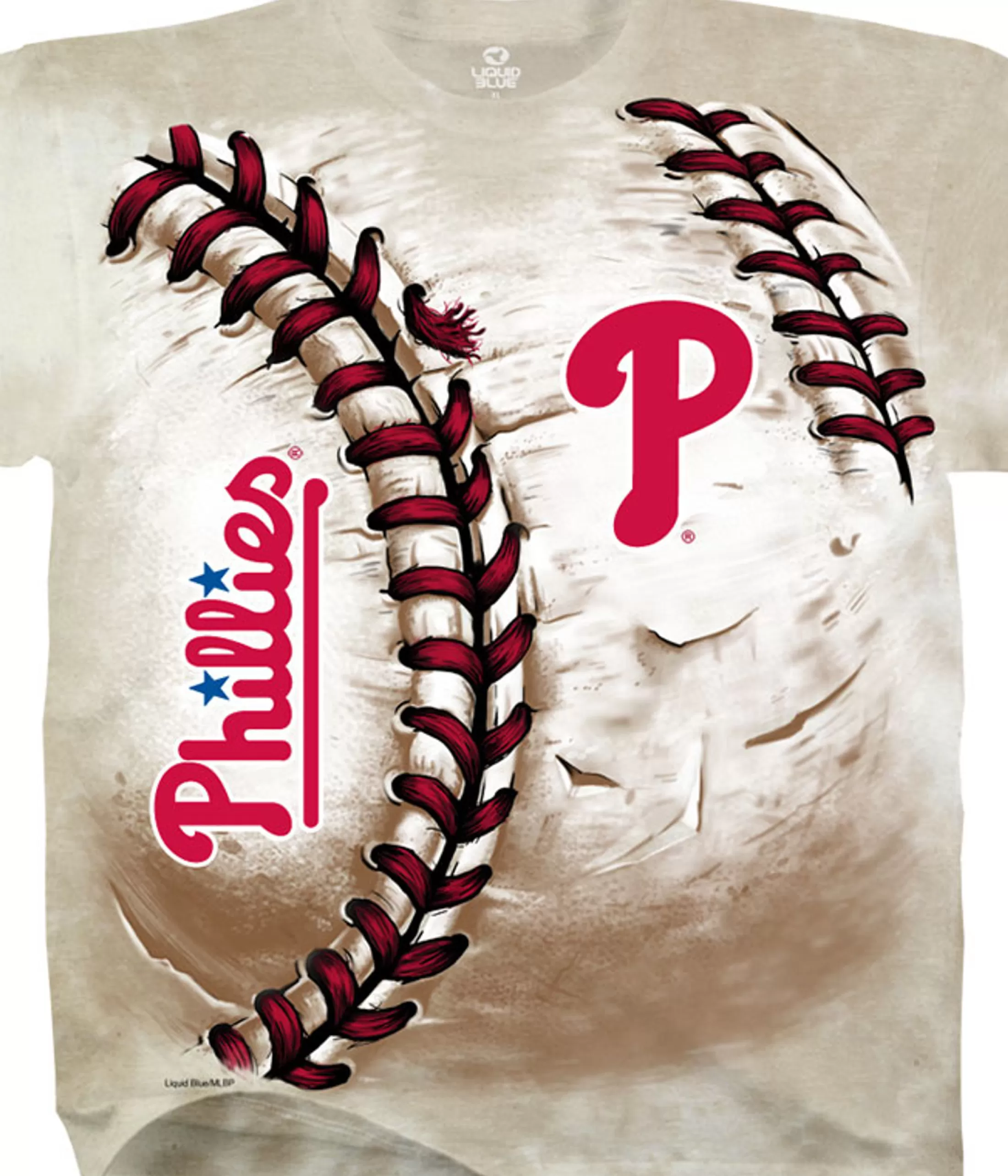 T-Shirt | Philadelphia Phillies<Liquid Blue Philadelphia Phillies Hardball Tie-Dye T-Shirt