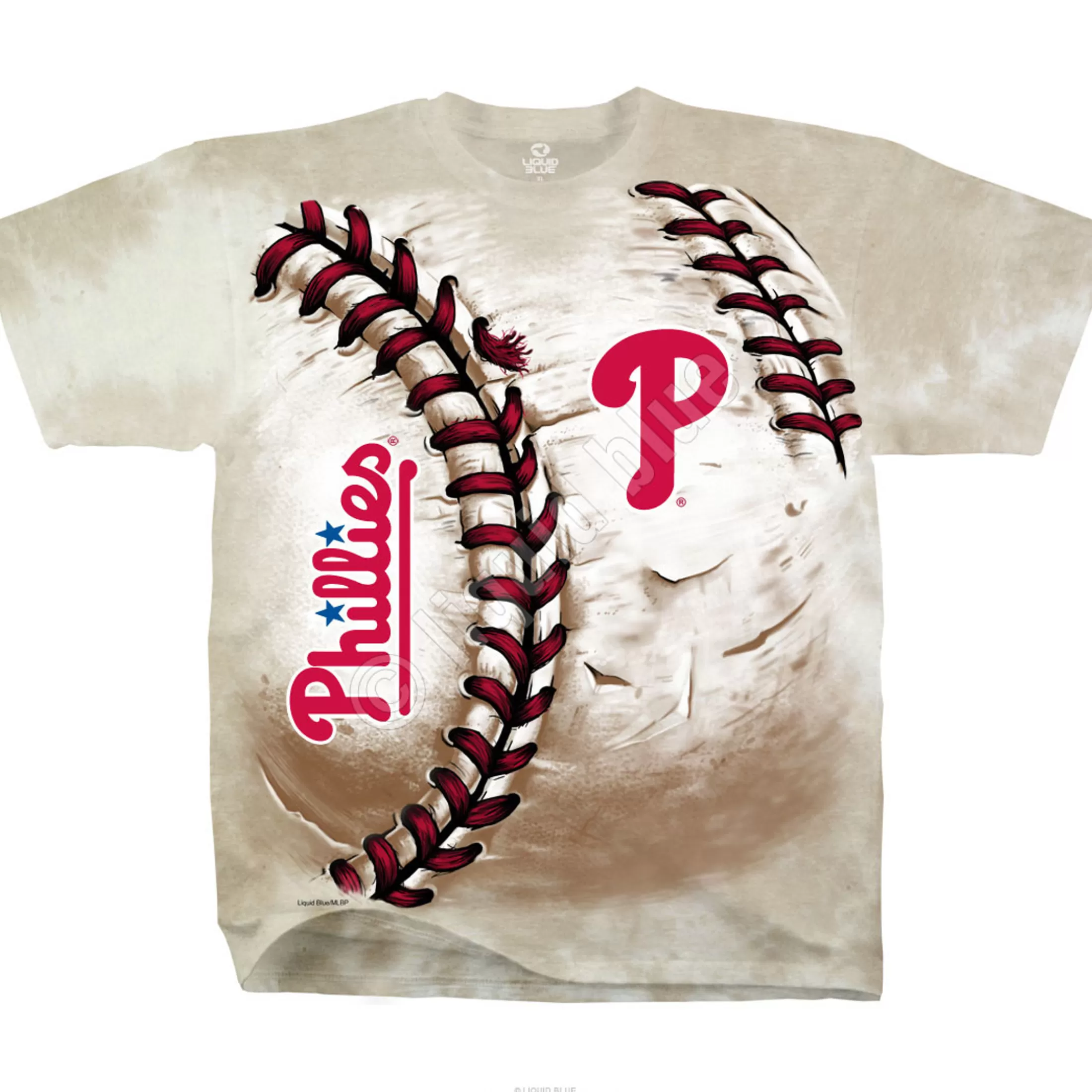 T-Shirt | Philadelphia Phillies<Liquid Blue Philadelphia Phillies Hardball Tie-Dye T-Shirt