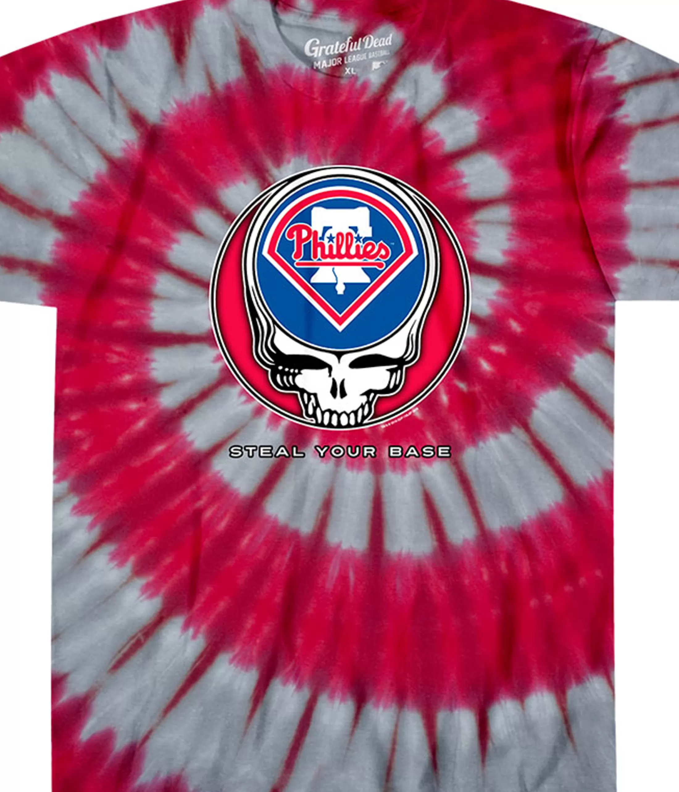 T-Shirt | Philadelphia Phillies<Liquid Blue Philadelphia Phillies Steal Your Base Tie-Dye T-Shirt