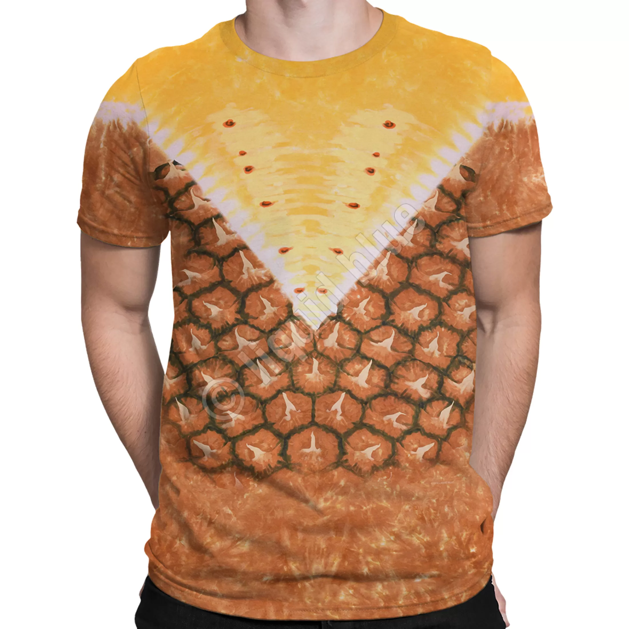 T-Shirt | Food<Liquid Blue Pineapple Tie-Dye T-Shirt