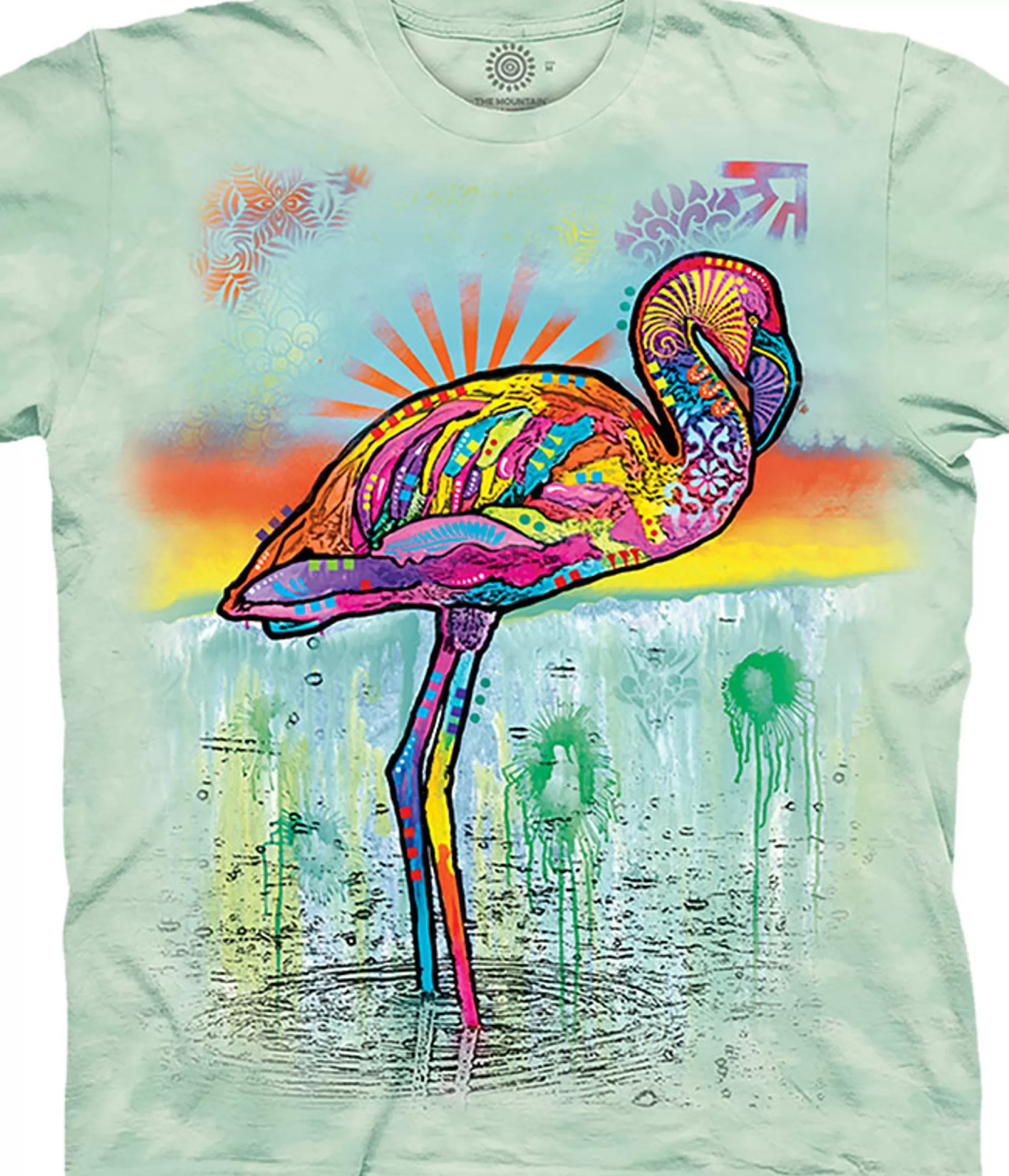 T-Shirt | Wild Animals<Liquid Blue Pink Flamingo Classic Cotton T-Shirt