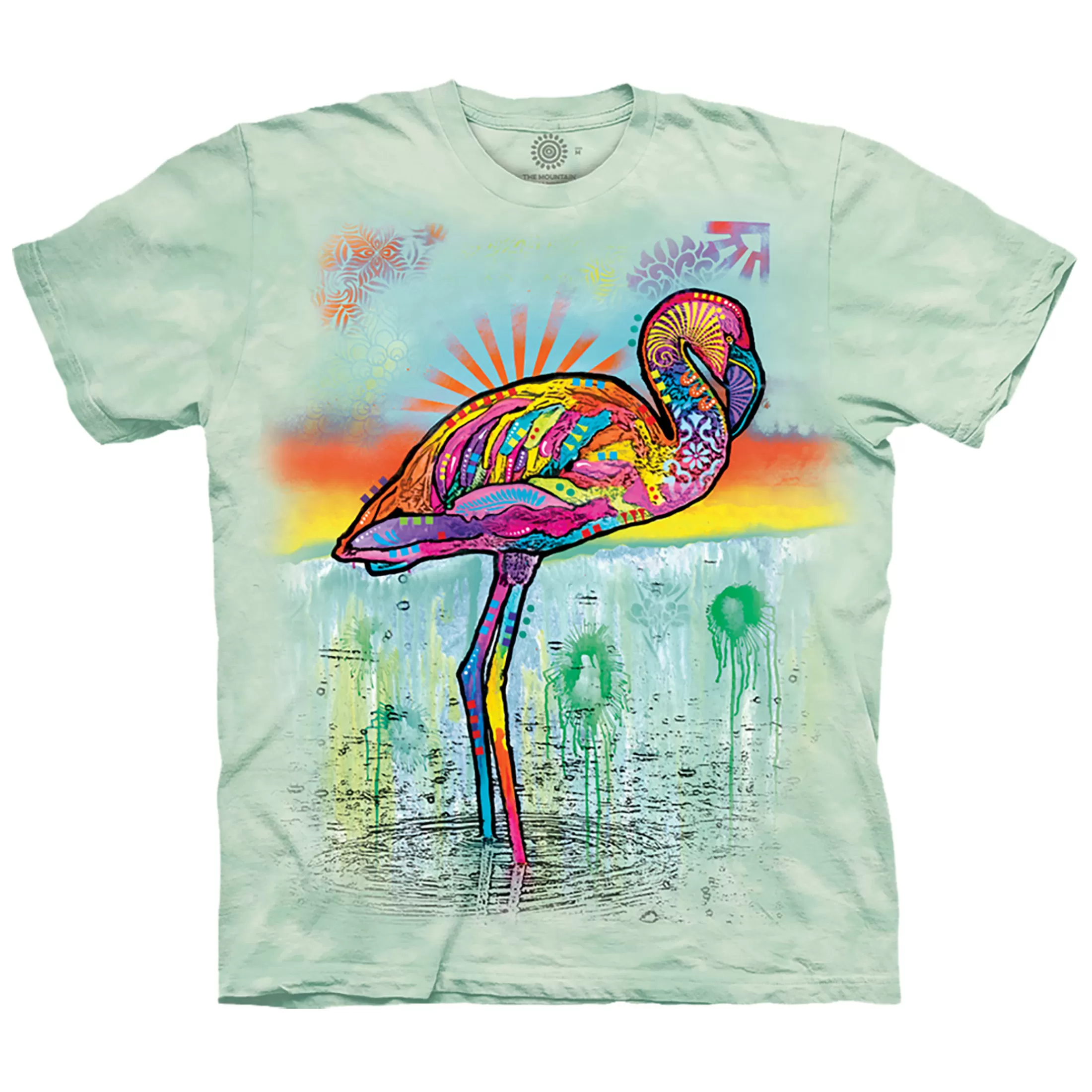 T-Shirt | Wild Animals<Liquid Blue Pink Flamingo Classic Cotton T-Shirt