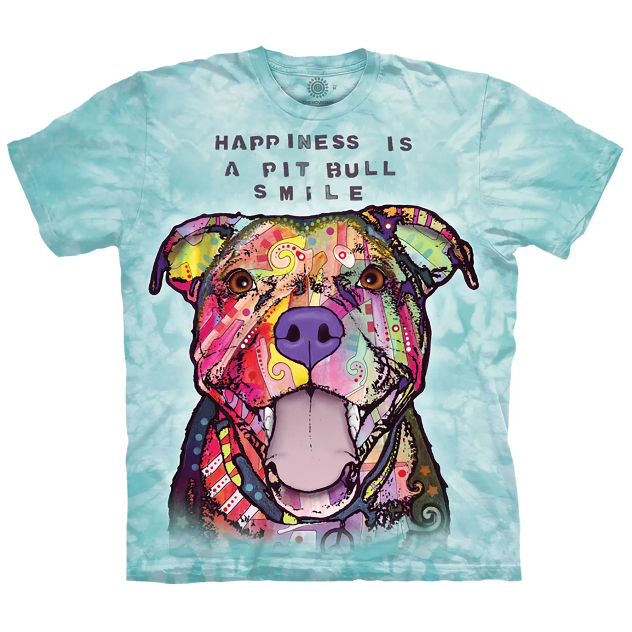 T-Shirt | Pets<Liquid Blue Pit Bull Smile Classic Cotton T-Shirt