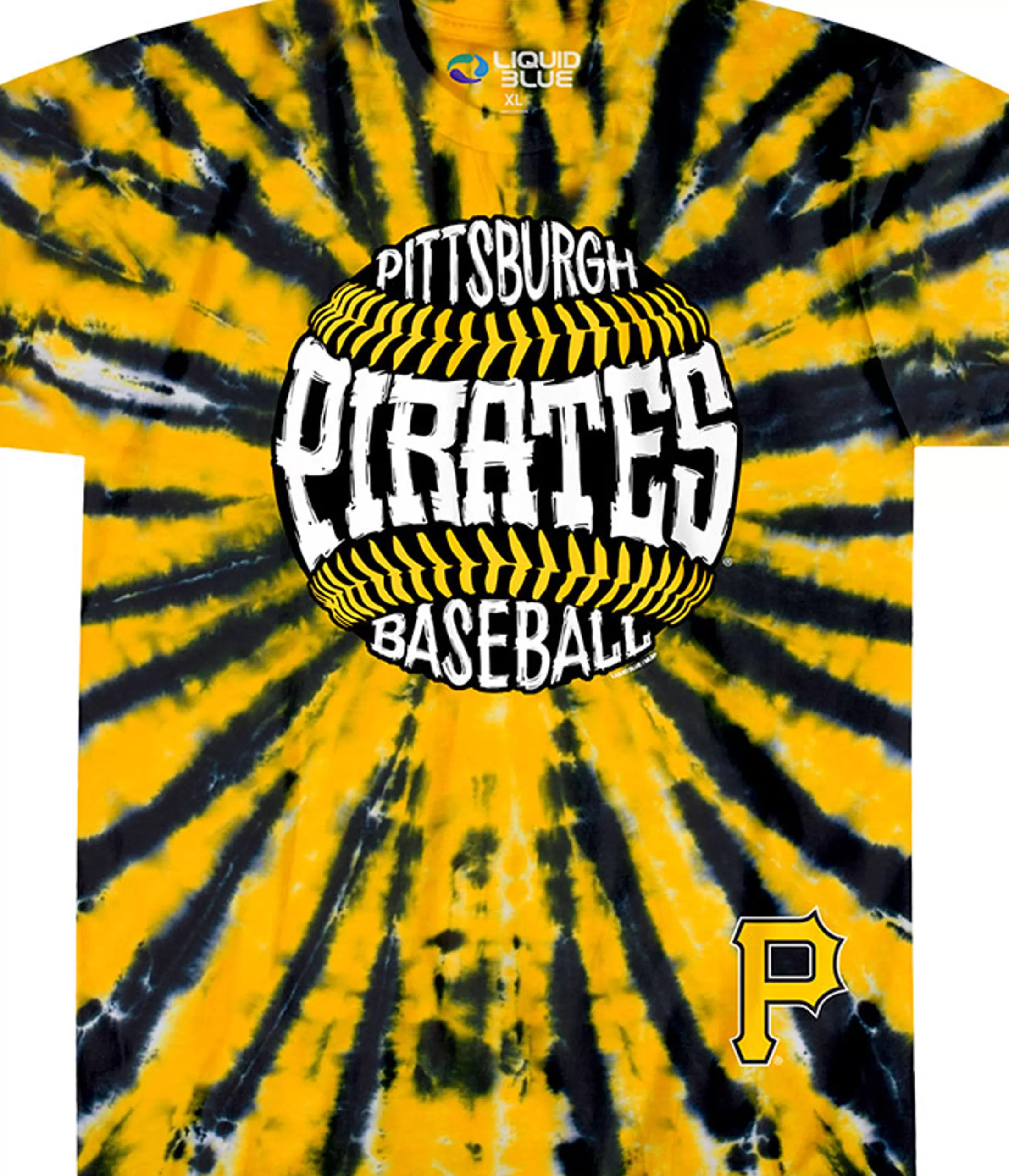 T-Shirt | Pittsburgh Pirates<Liquid Blue Pittsburgh Pirates Burst Tie-Dye T-Shirt