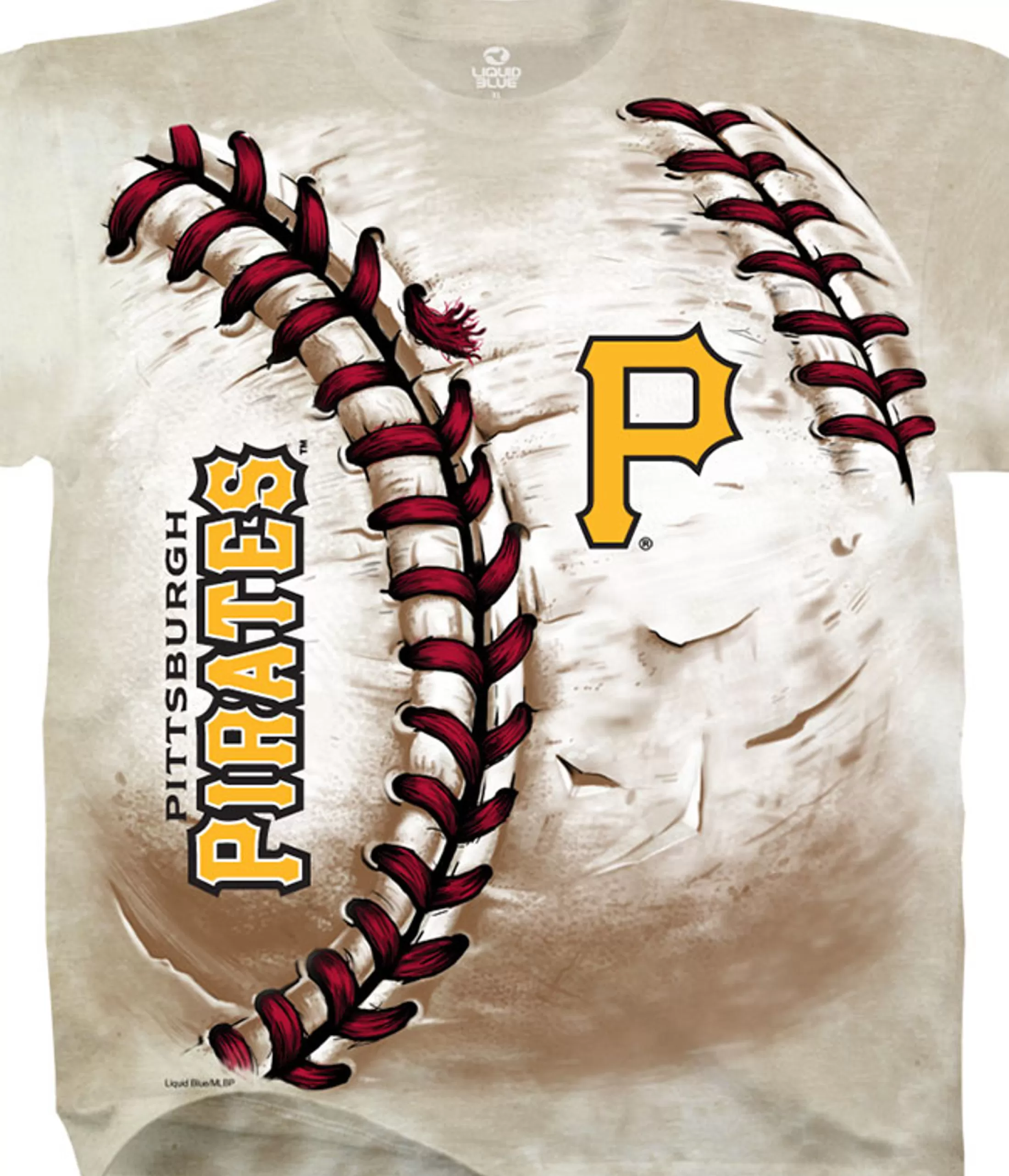 T-Shirt | Pittsburgh Pirates<Liquid Blue Pittsburgh Pirates Hardball Tie-Dye T-Shirt