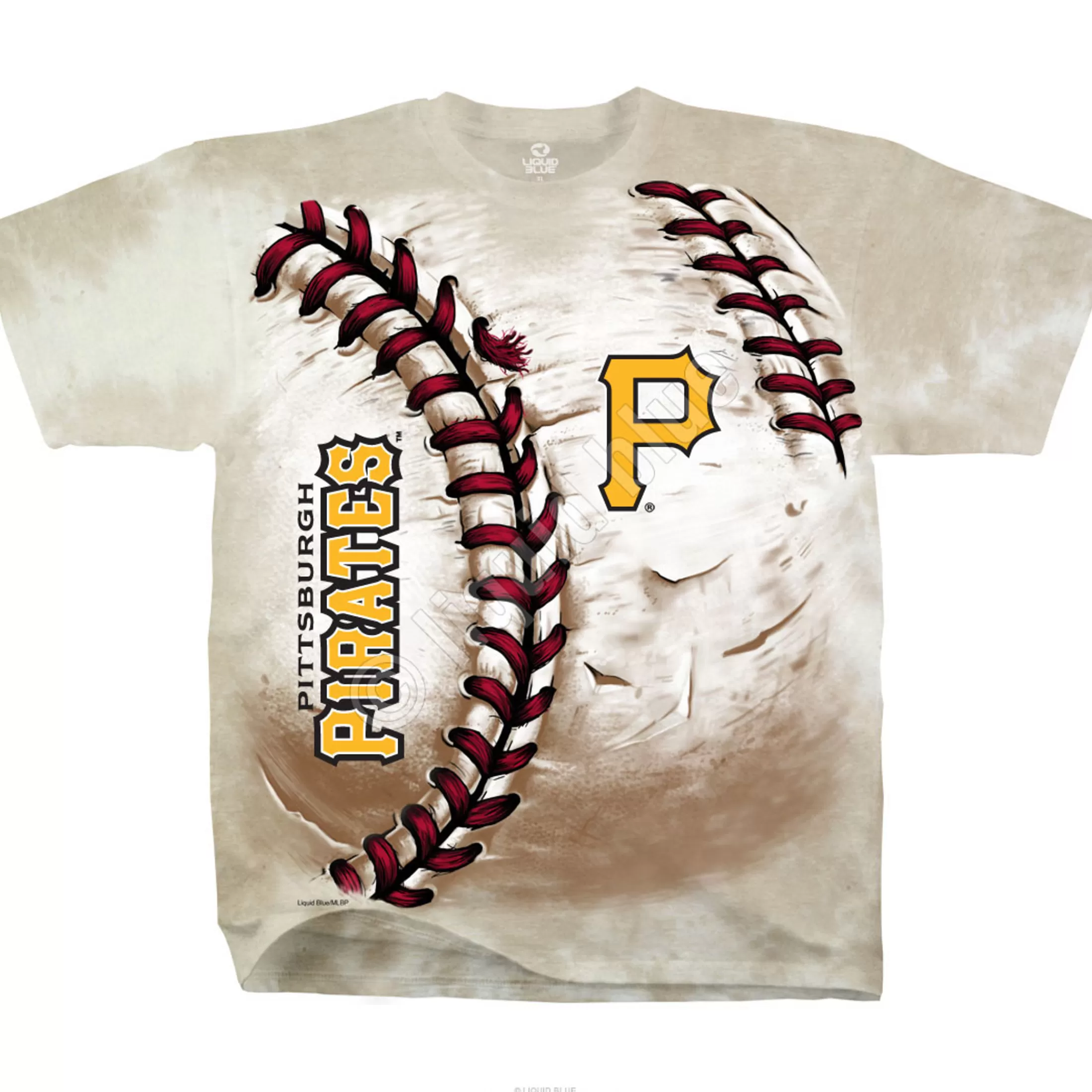 T-Shirt | Pittsburgh Pirates<Liquid Blue Pittsburgh Pirates Hardball Tie-Dye T-Shirt