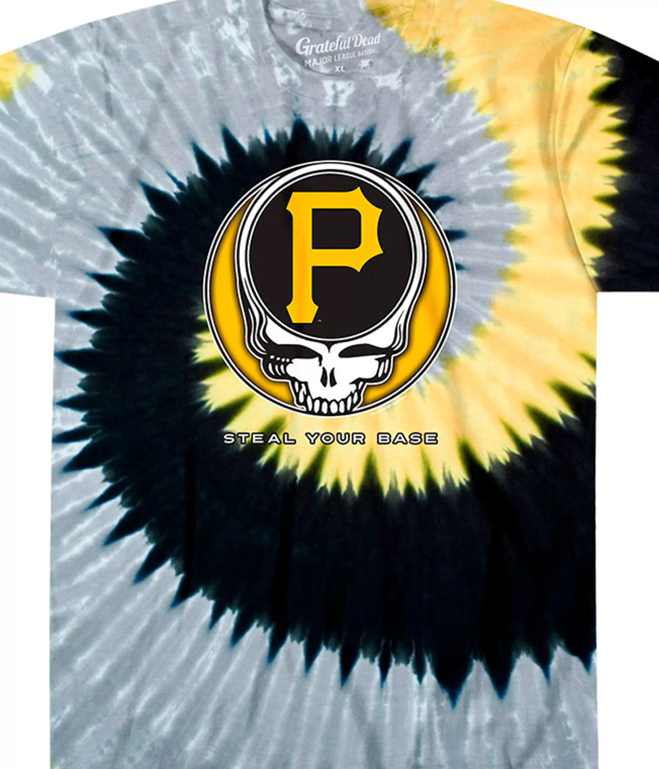 T-Shirt | Pittsburgh Pirates<Liquid Blue Pittsburgh Pirates Steal Your Base Tie-Dye T-Shirt