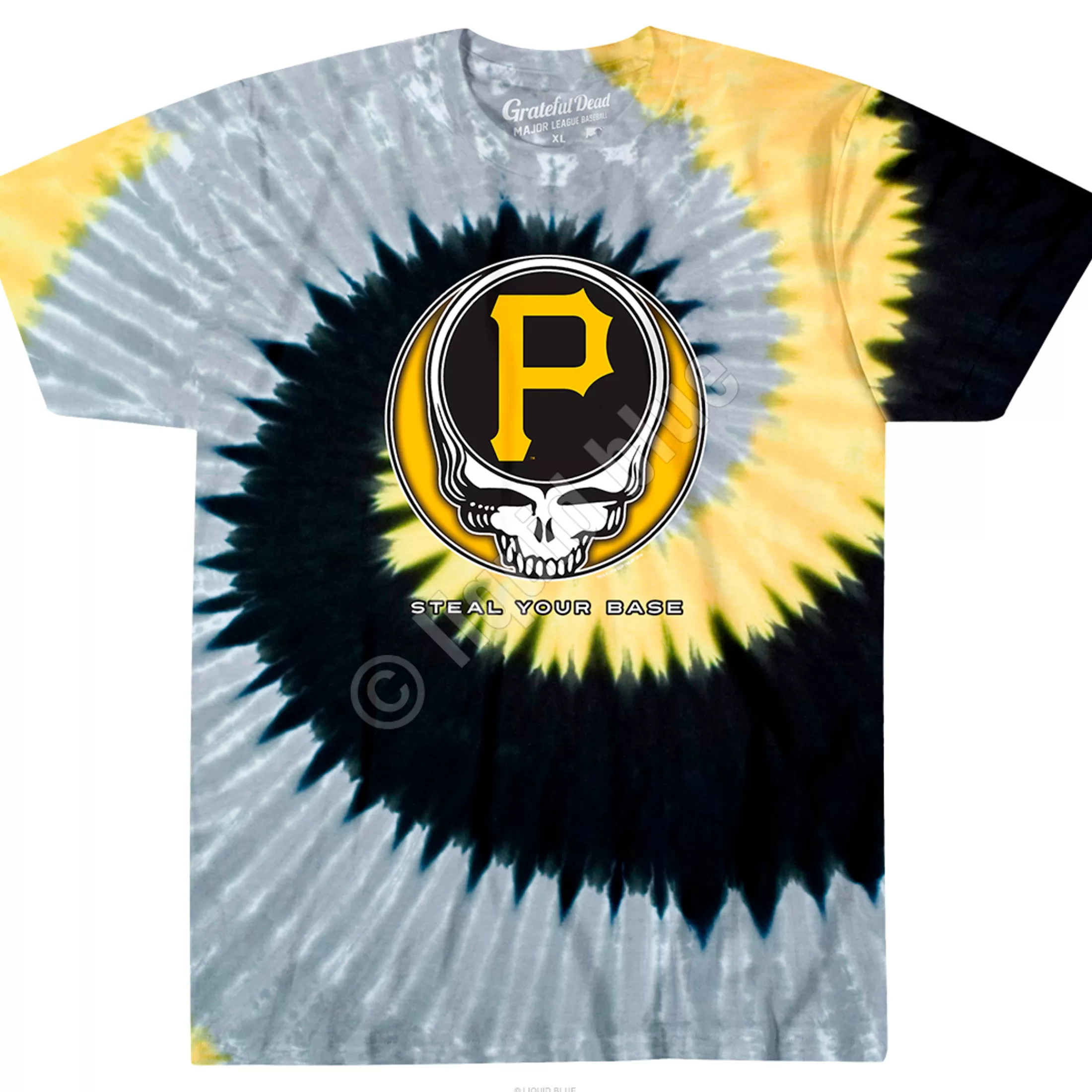 T-Shirt | Pittsburgh Pirates<Liquid Blue Pittsburgh Pirates Steal Your Base Tie-Dye T-Shirt