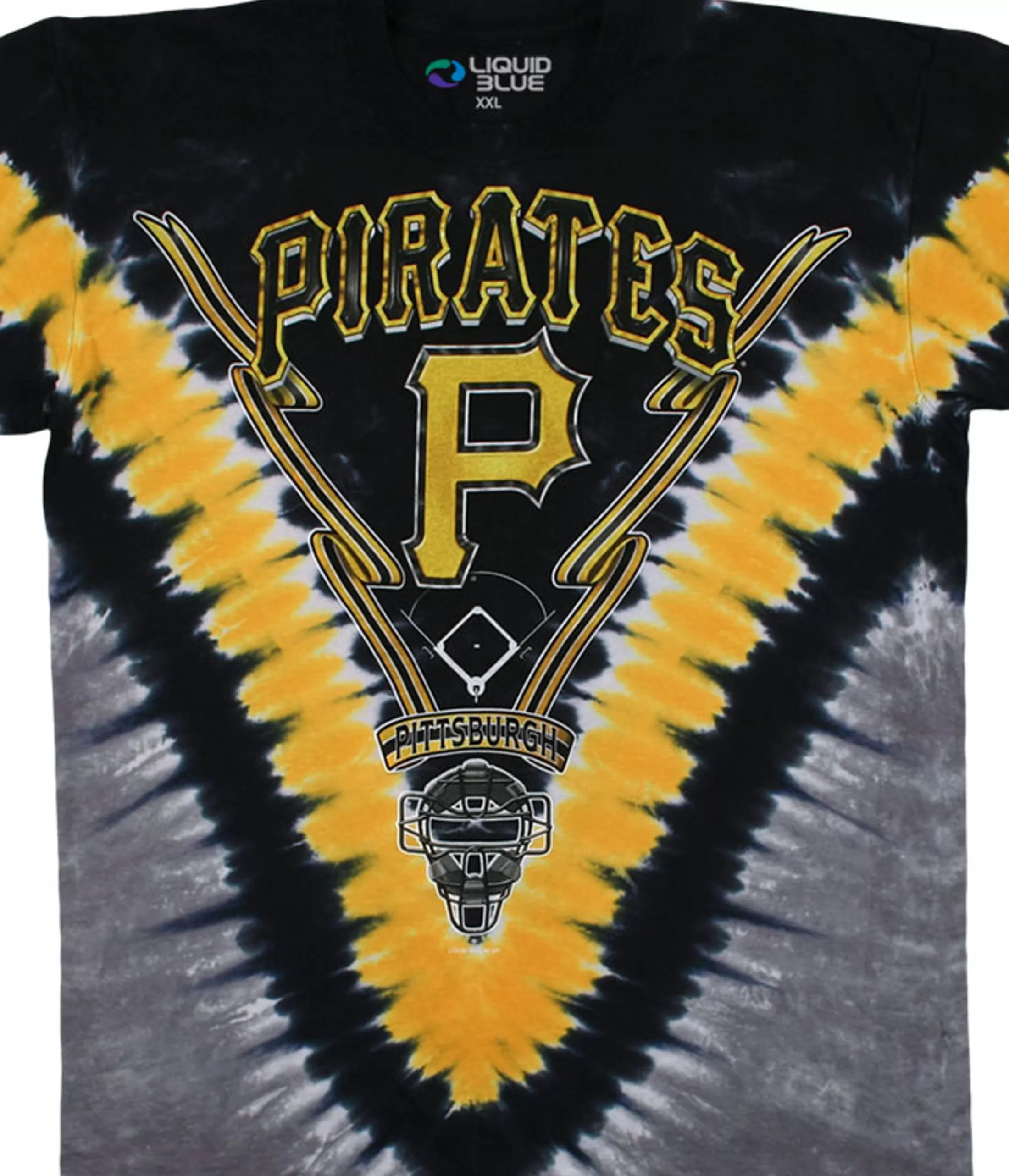 T-Shirt | Pittsburgh Pirates<Liquid Blue Pittsburgh Pirates V Tie-Dye T-Shirt