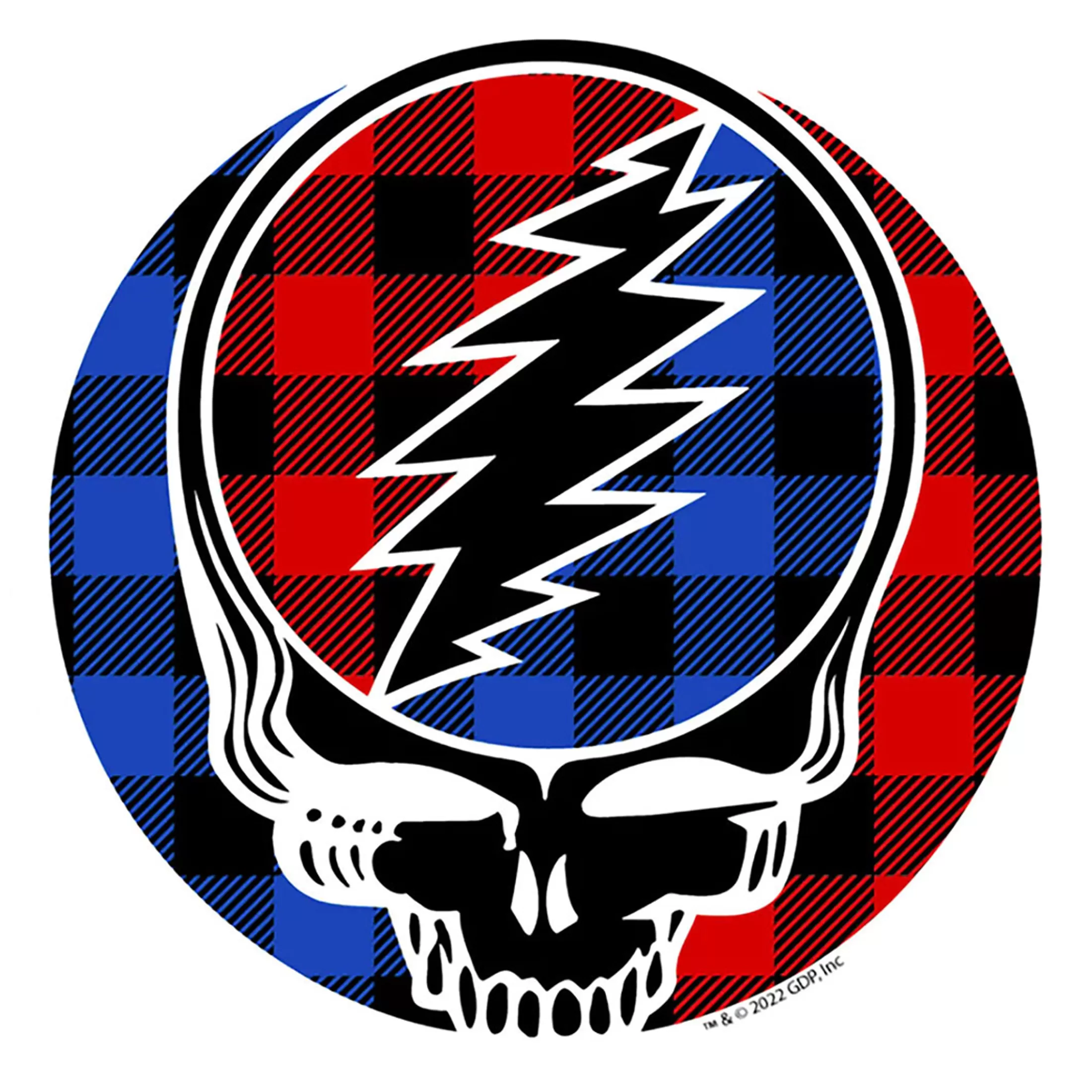 Grateful Dead<Liquid Blue Plaid SYF Sticker