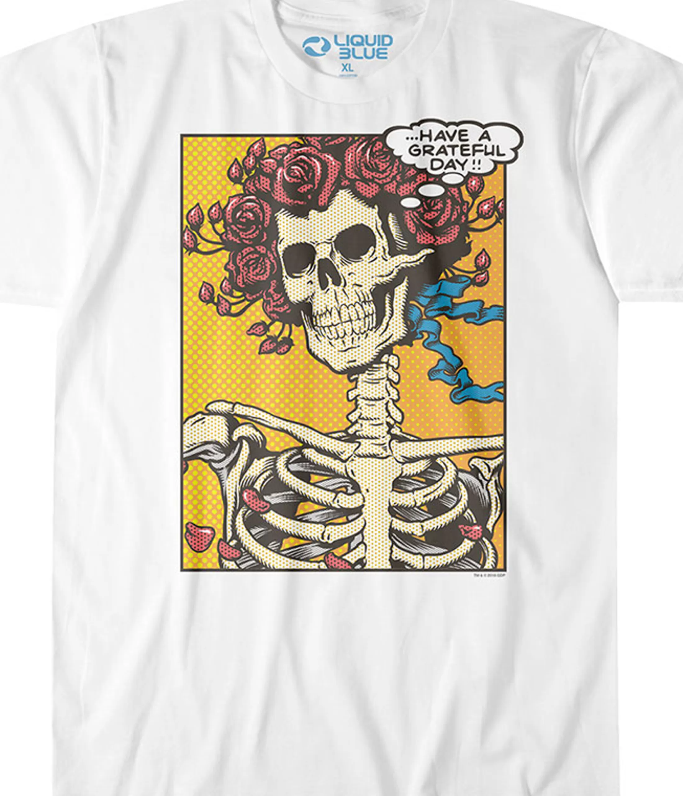 T-Shirt | Grateful Dead<Liquid Blue Pop Art Bertha White T-Shirt