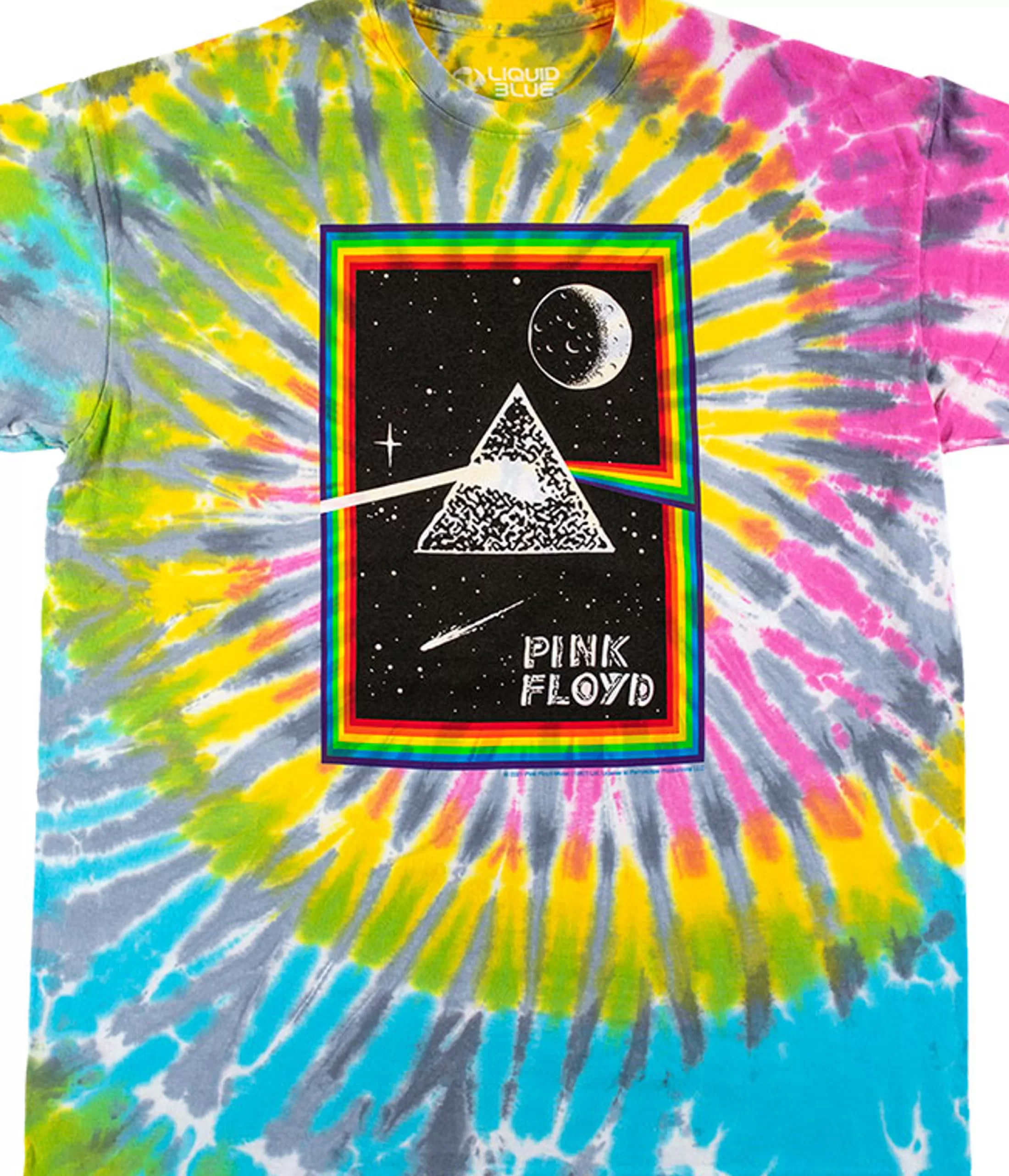 T-Shirt | Pink Floyd<Liquid Blue Prism Moon Tie-Dye T-Shirt