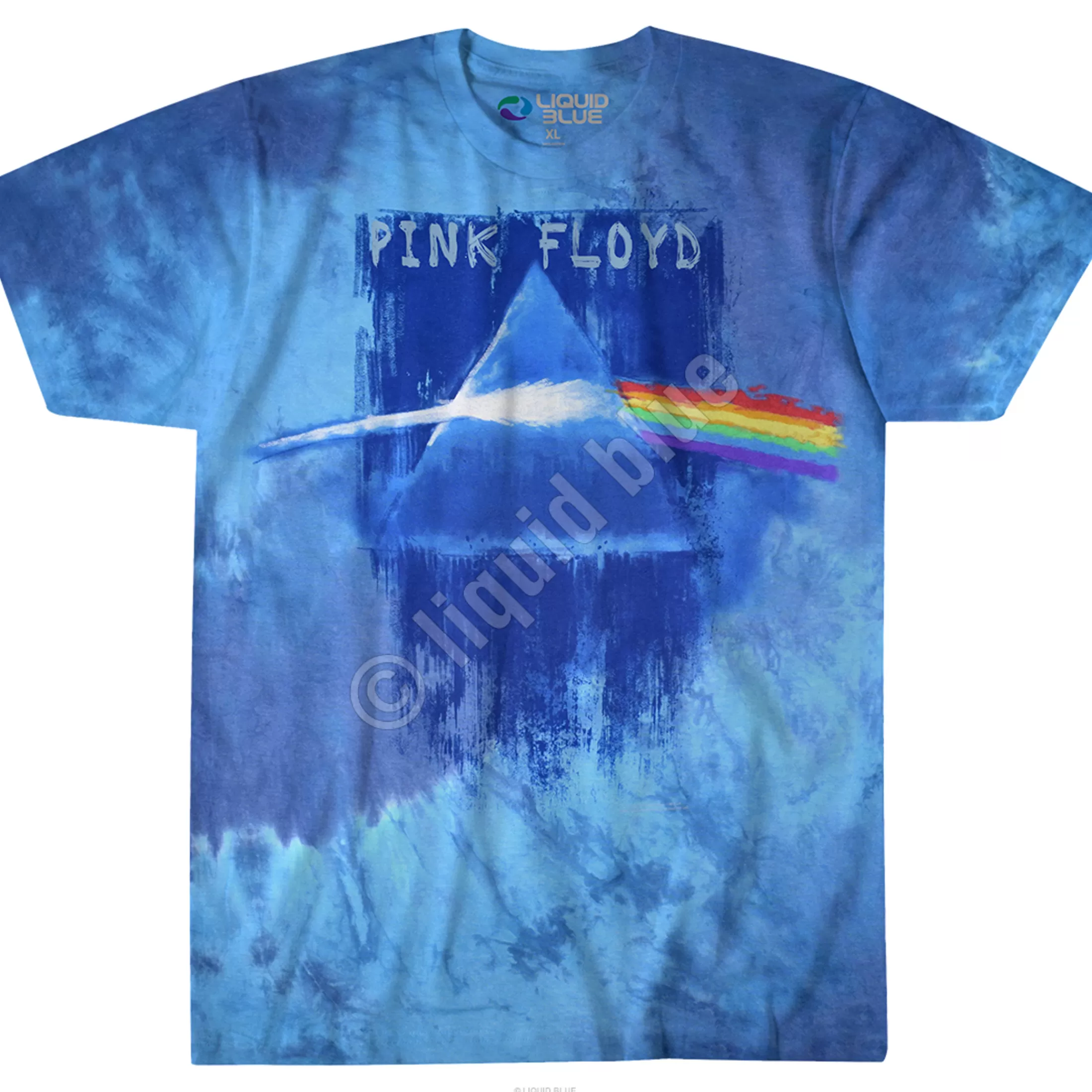 T-Shirt | Pink Floyd<Liquid Blue Prism Paint Tie-Dye T-Shirt