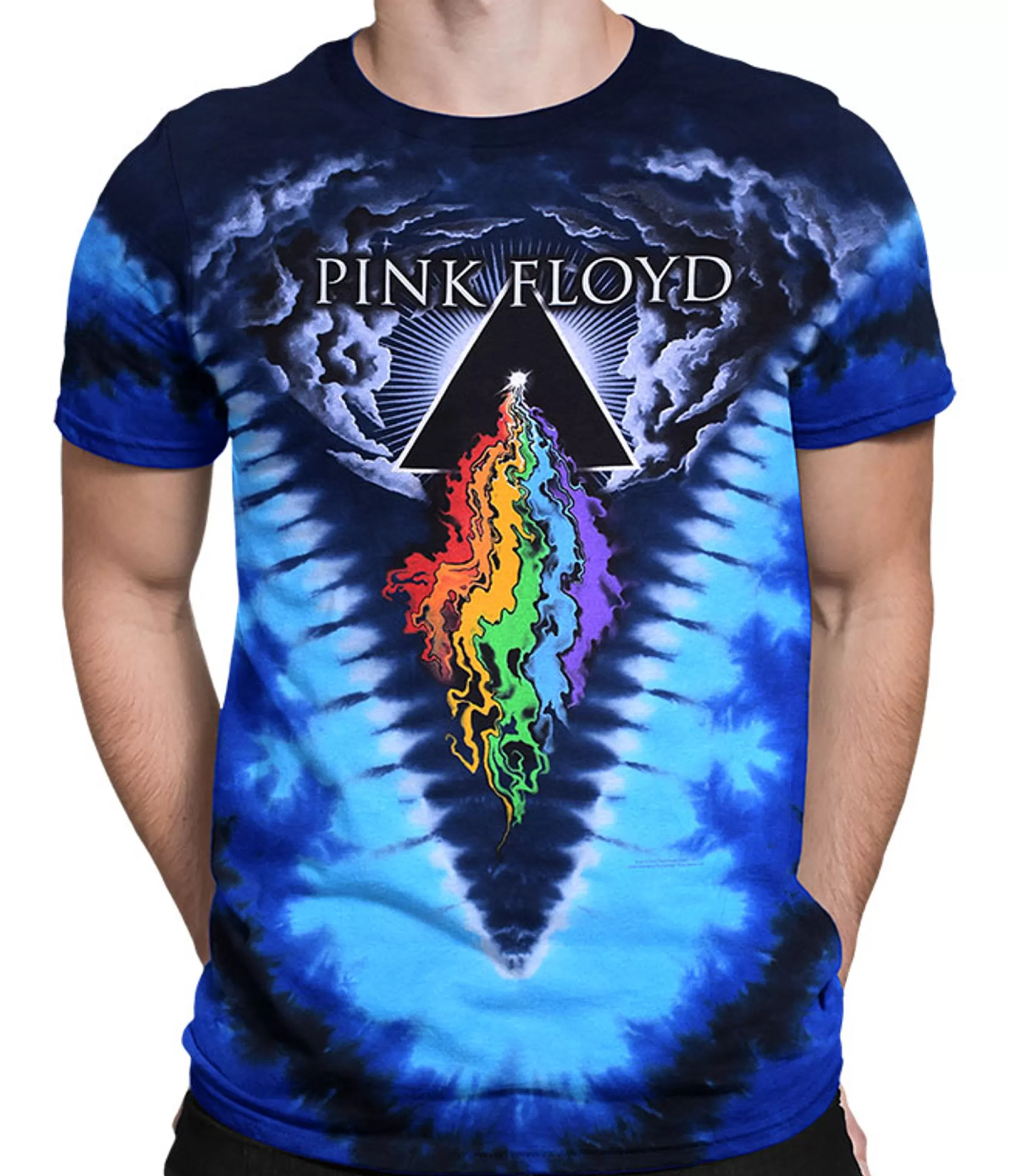 T-Shirt | Pink Floyd<Liquid Blue Prism River Tie-Dye T-Shirt