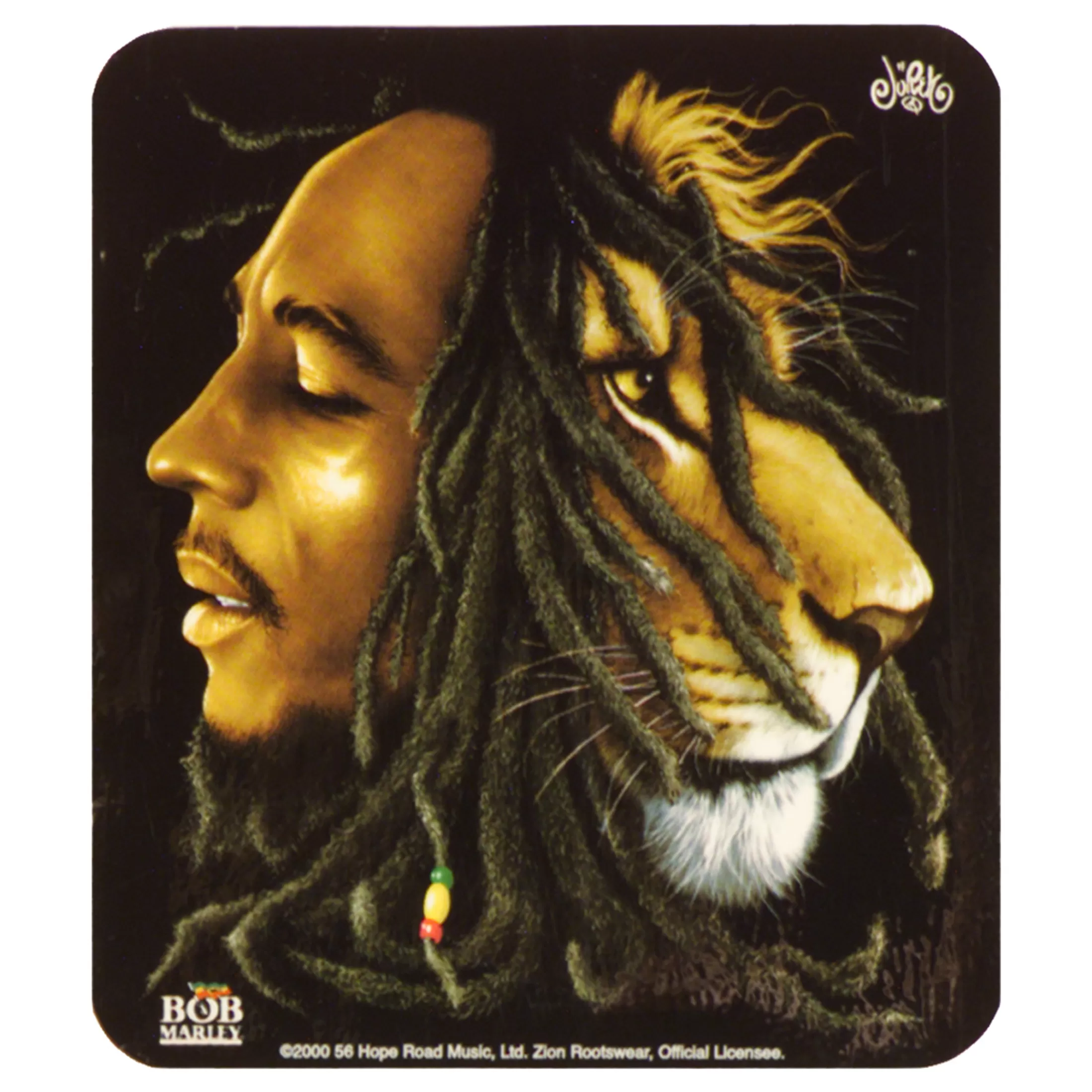 Rastafari Art | Bob Marley<Liquid Blue Profiles Sticker