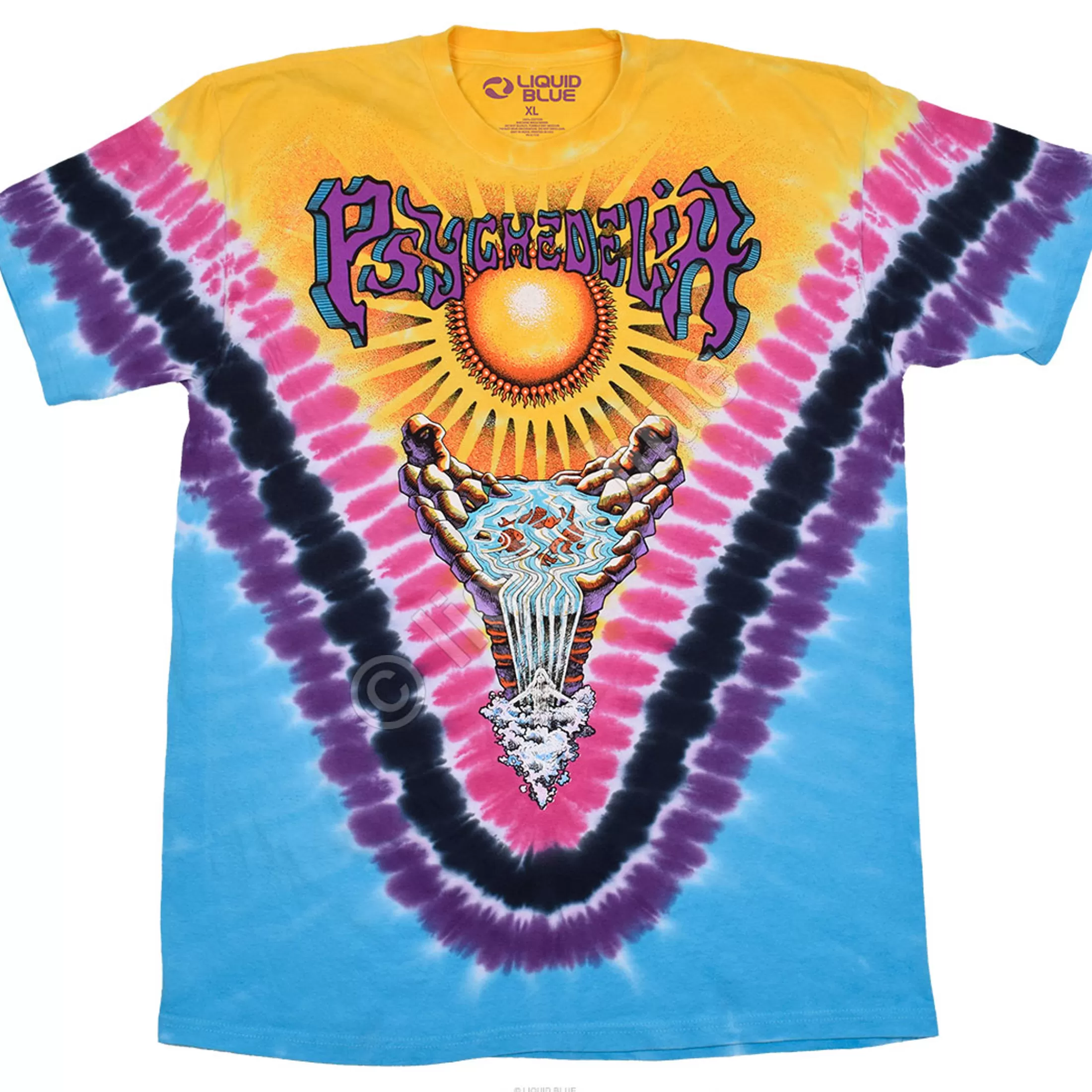 T-Shirt | Light Fantasy<Liquid Blue Psychedelia Tie-Dye T-Shirt