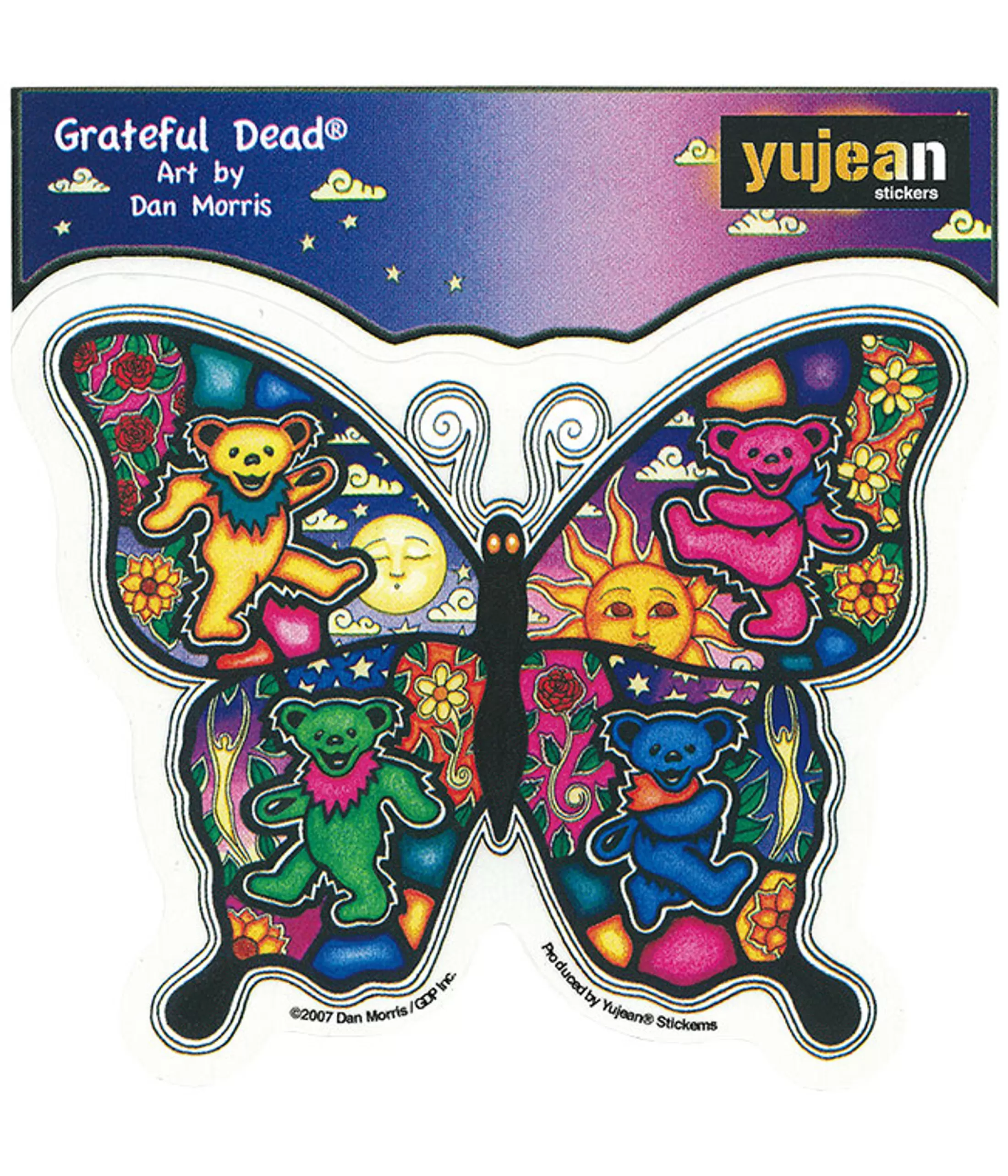 Grateful Dead | Classic<Liquid Blue Psychedelic Butterfly Sticker