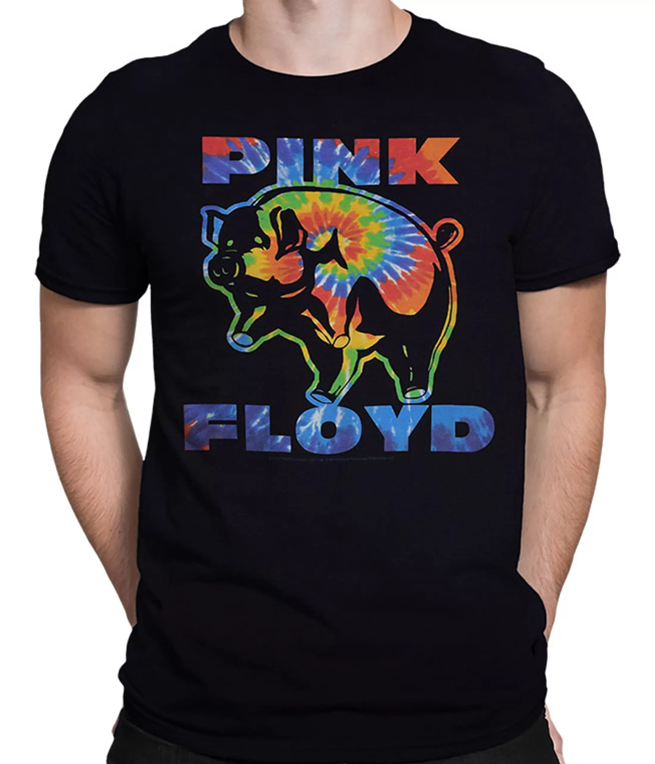 T-Shirt | Pink Floyd<Liquid Blue Psychedelic Pig Black T-Shirt