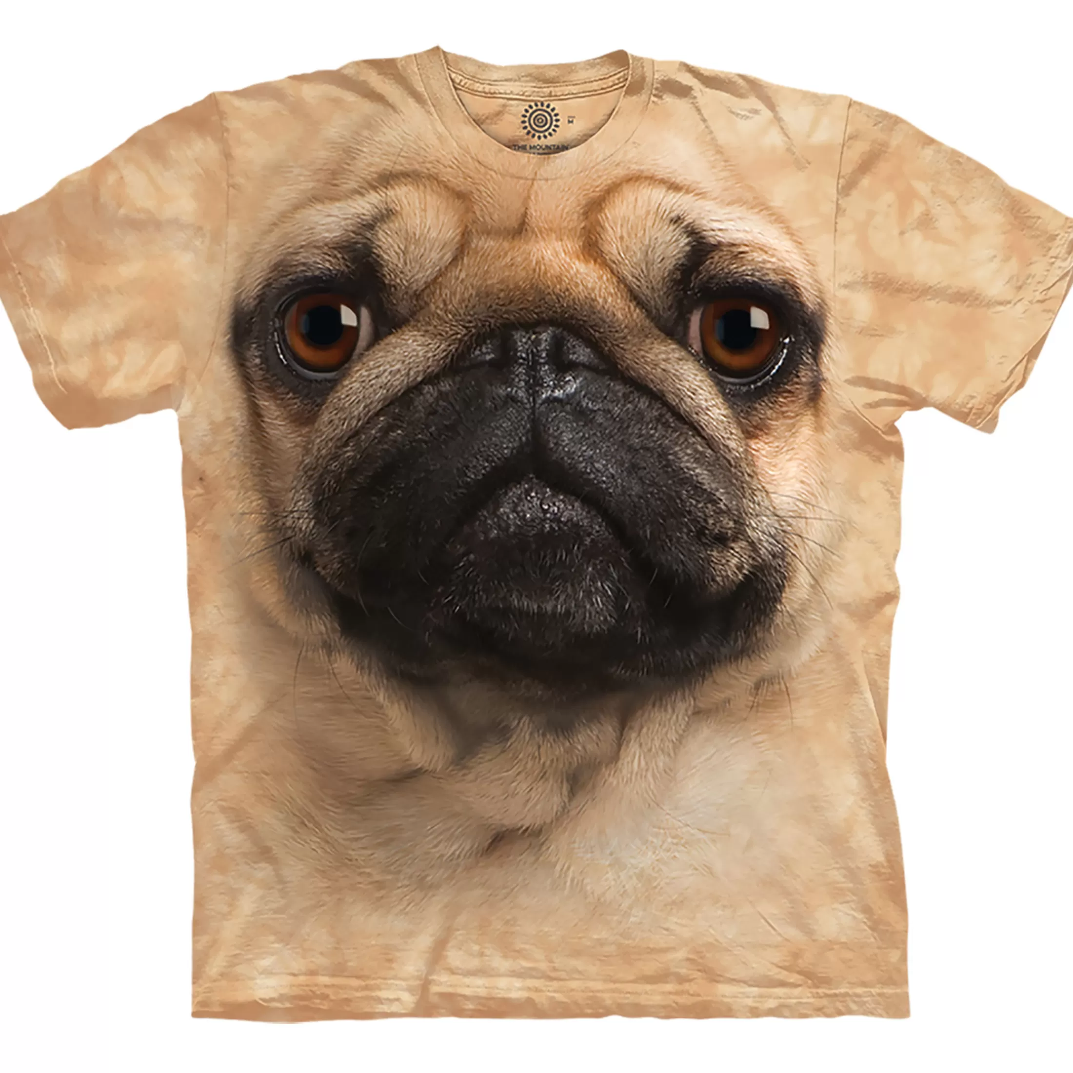 T-Shirt | Pets<Liquid Blue Pug Face Classic Cotton T-Shirt