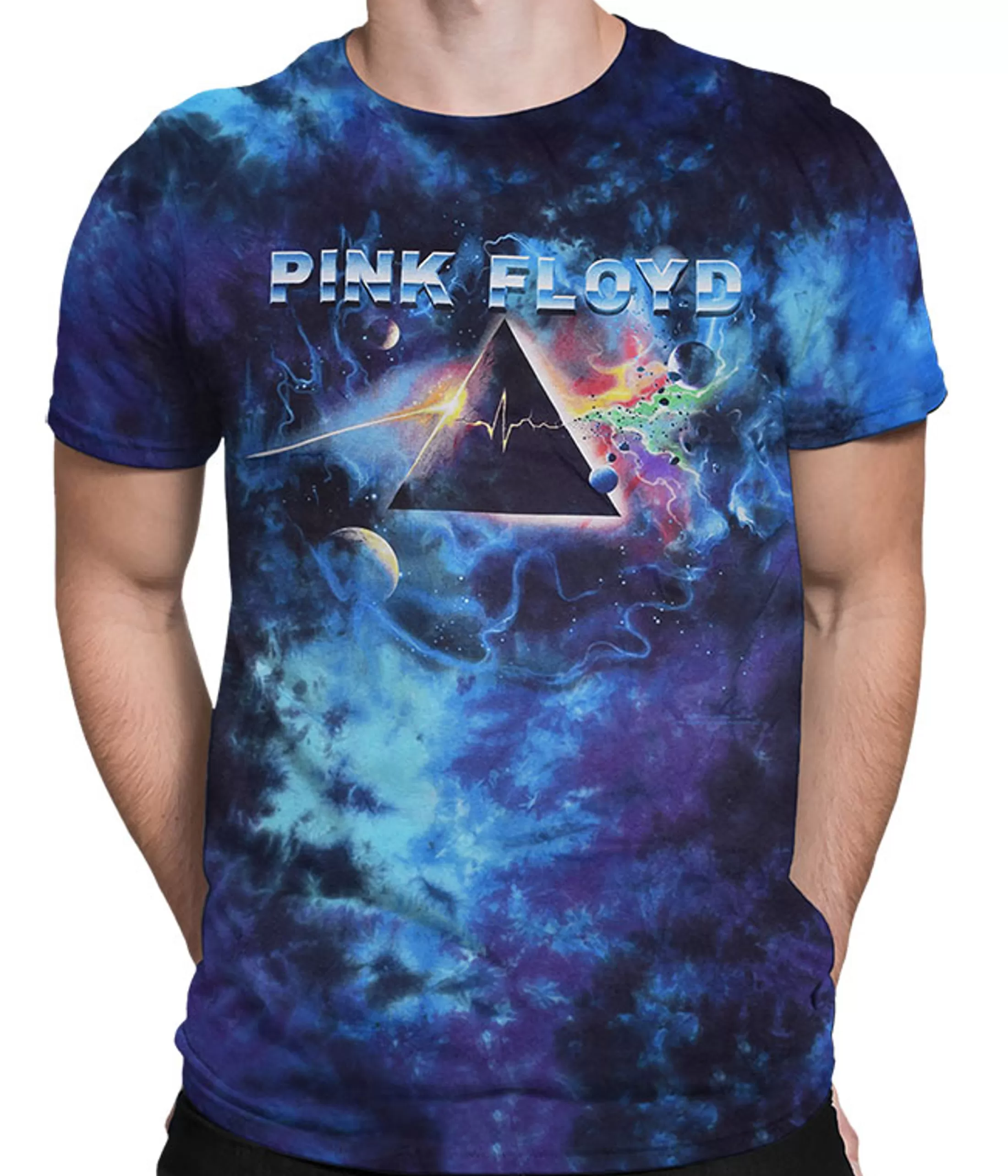 T-Shirt | Pink Floyd<Liquid Blue Pulsar Prism Tie-Dye T-Shirt