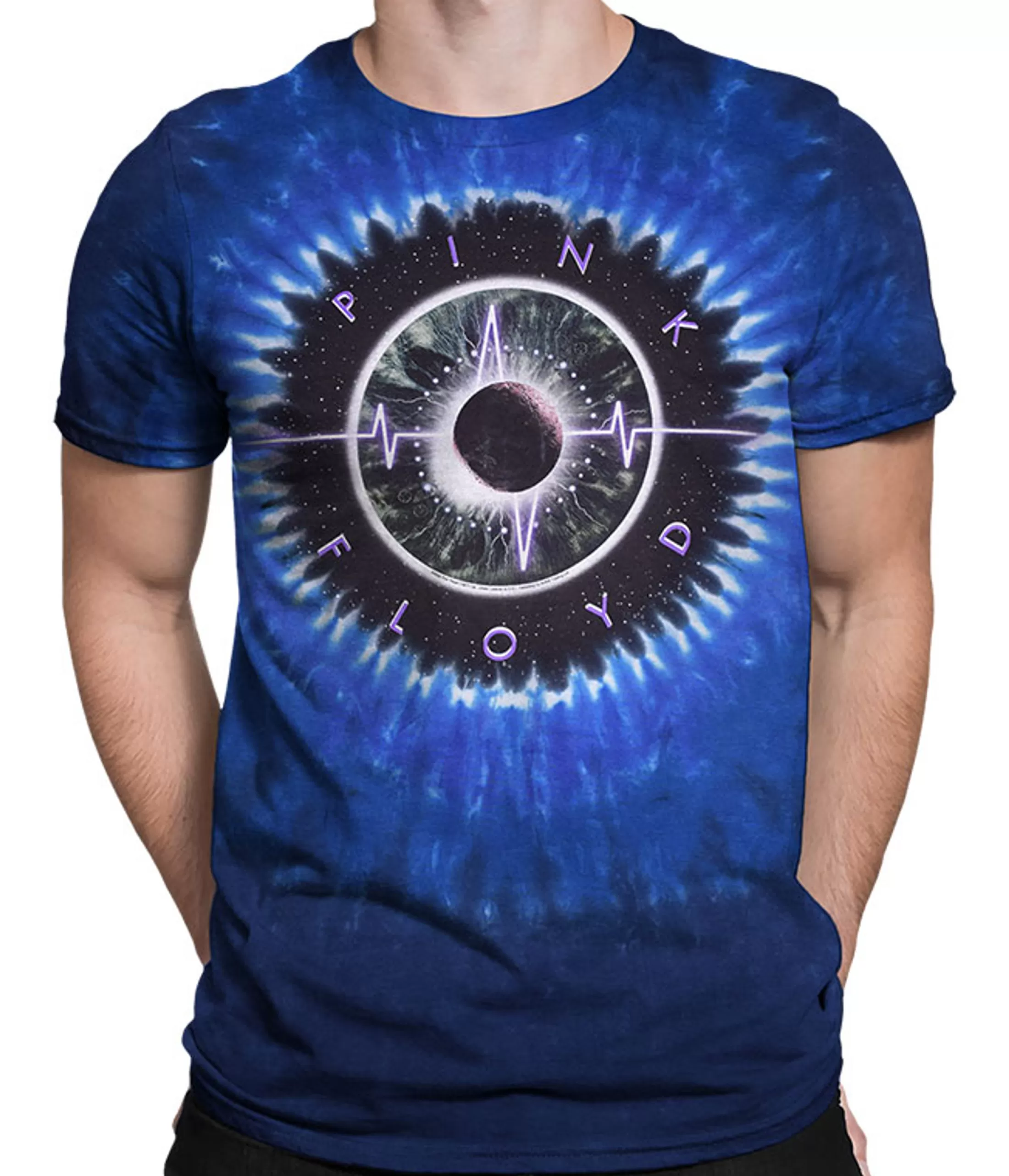 T-Shirt | Pink Floyd<Liquid Blue Pulse Concentric Tie-Dye T-Shirt