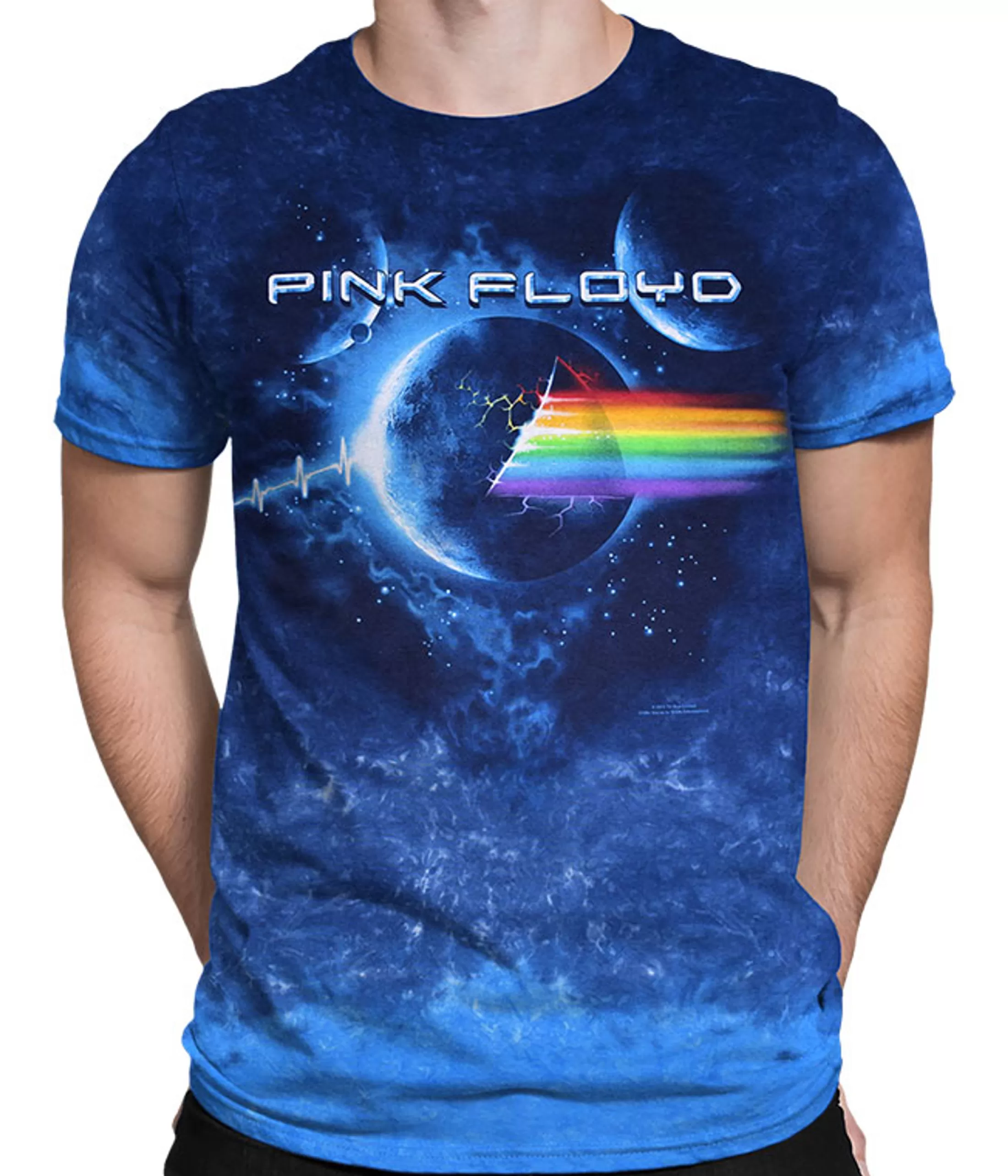 T-Shirt | Pink Floyd<Liquid Blue Pulse Explosion Tie-Dye T-Shirt