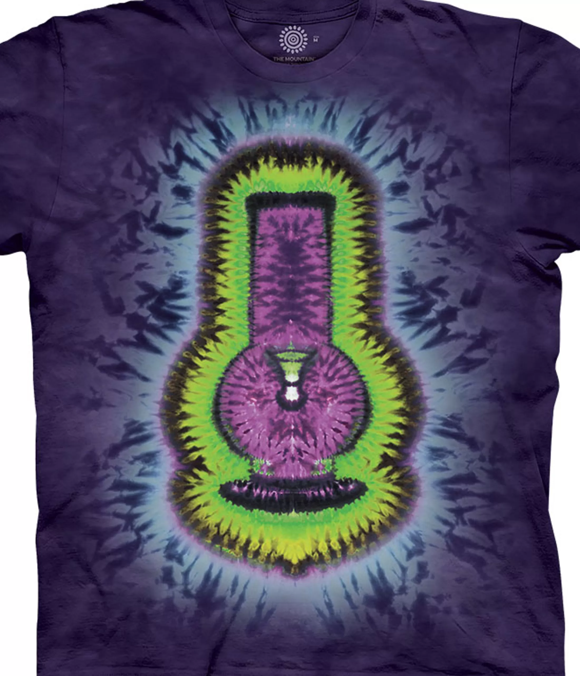 T-Shirt | Novelty<Liquid Blue Purple Bong Tie-Dye Classic Cotton T-Shirt