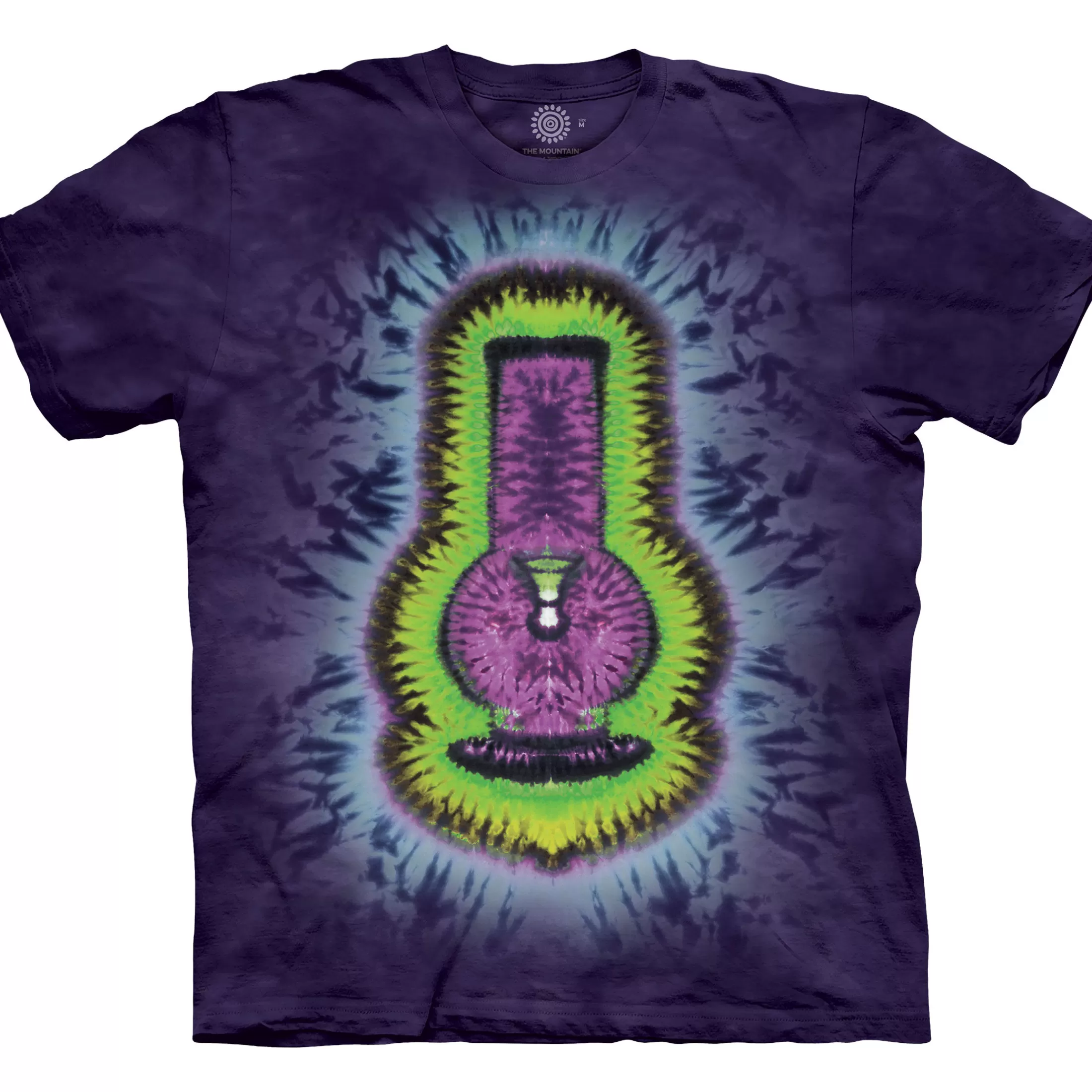 T-Shirt | Novelty<Liquid Blue Purple Bong Tie-Dye Classic Cotton T-Shirt