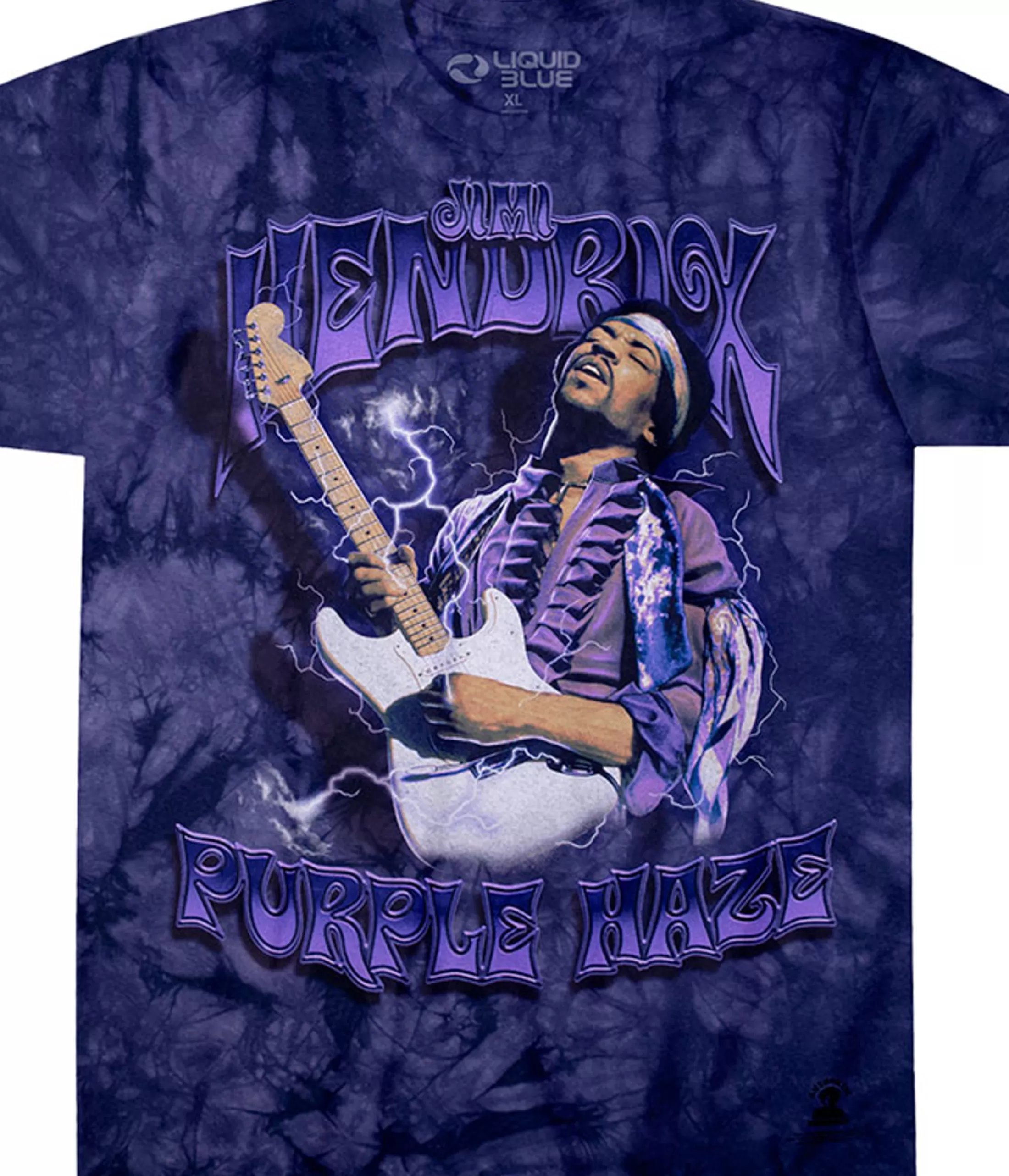 T-Shirt | Jimi Hendrix<Liquid Blue Purple Haze Tie-Dye T-Shirt