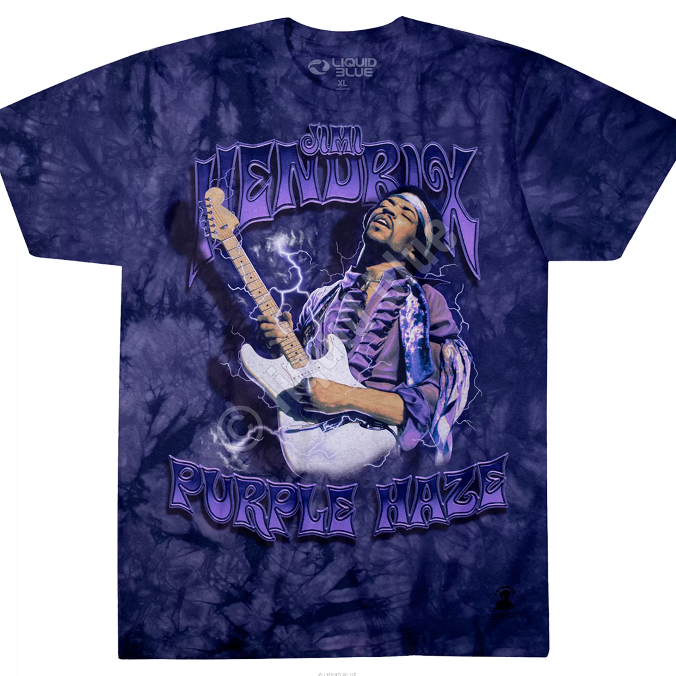 T-Shirt | Jimi Hendrix<Liquid Blue Purple Haze Tie-Dye T-Shirt