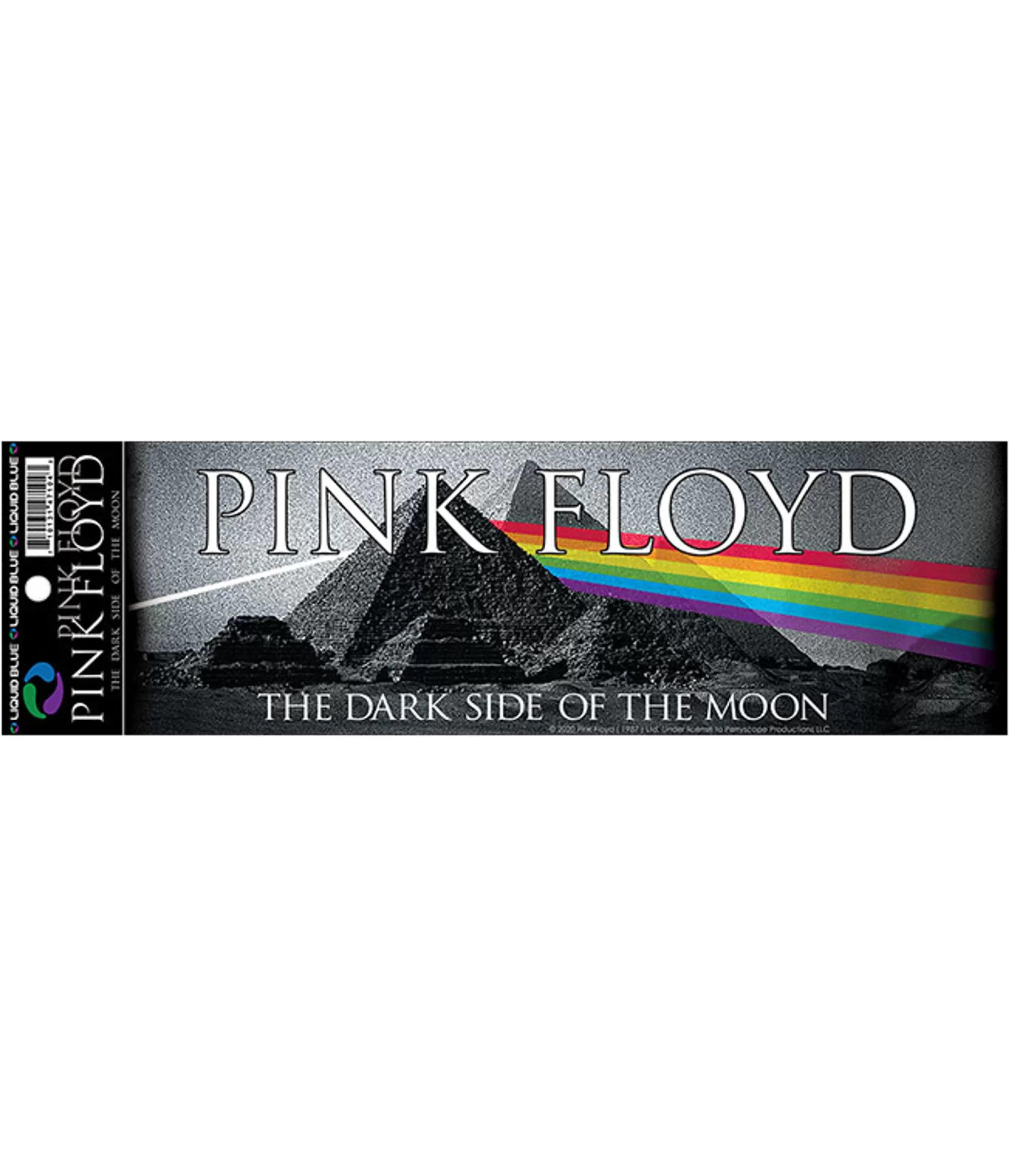 Pink Floyd<Liquid Blue Pyramid Spectrum Bumper Sticker