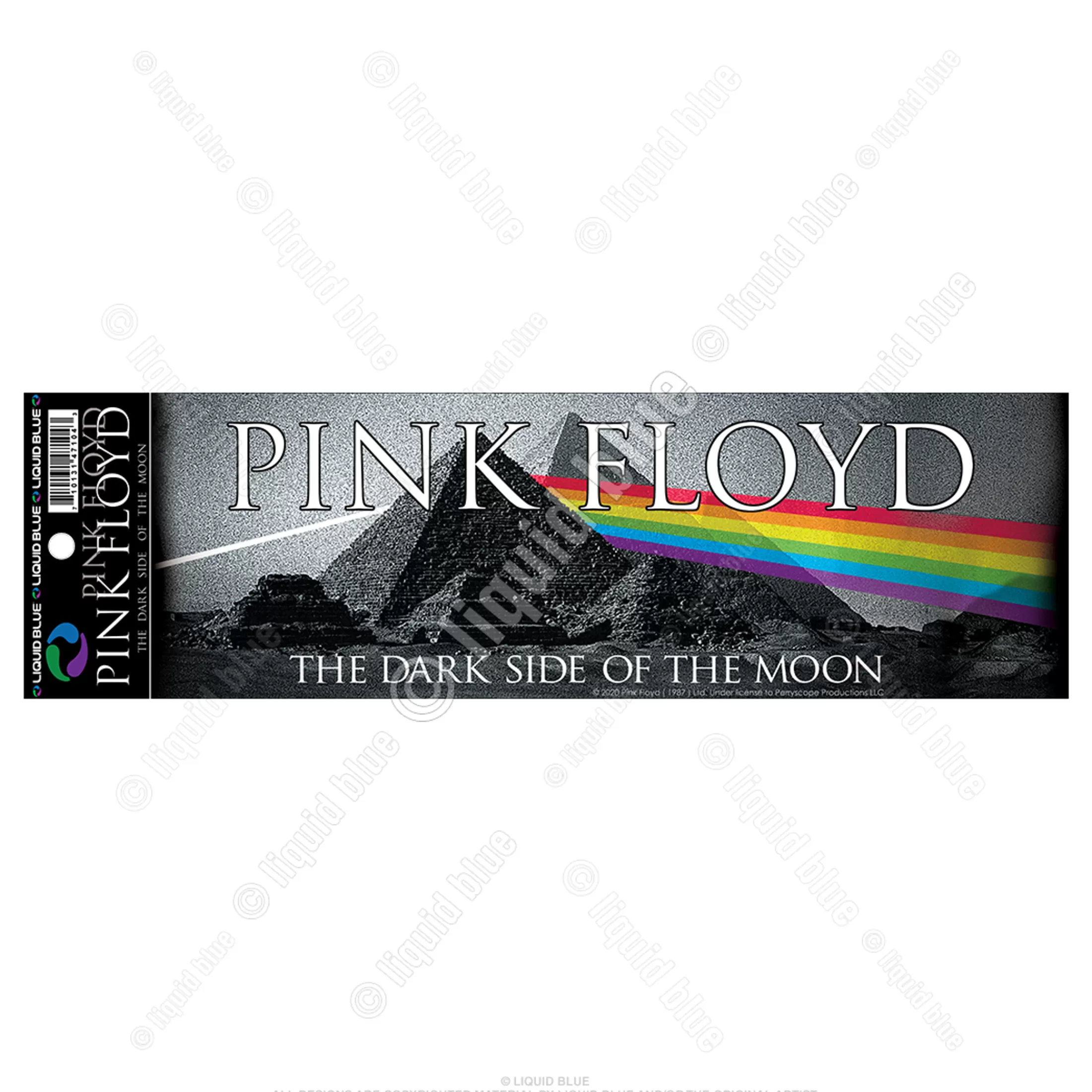 Pink Floyd<Liquid Blue Pyramid Spectrum Bumper Sticker