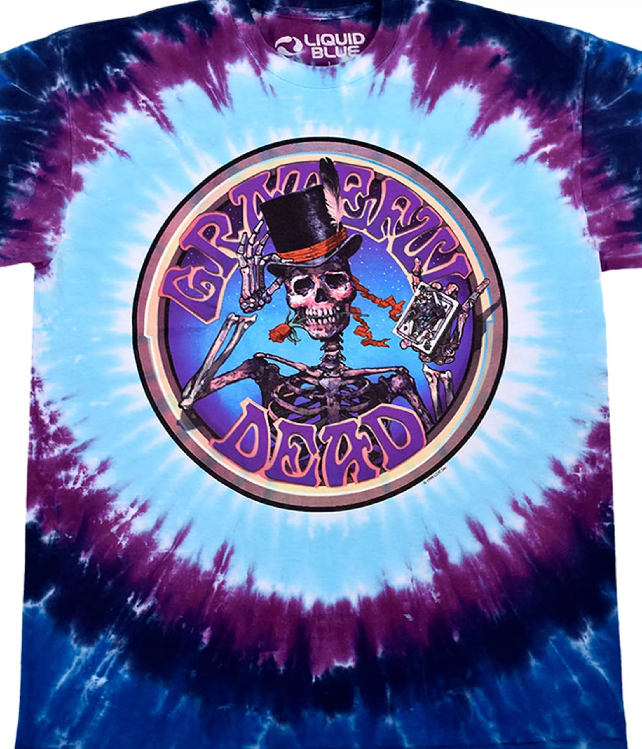 T-Shirt | Grateful Dead<Liquid Blue Queen Of Spades Tie-Dye T-Shirt