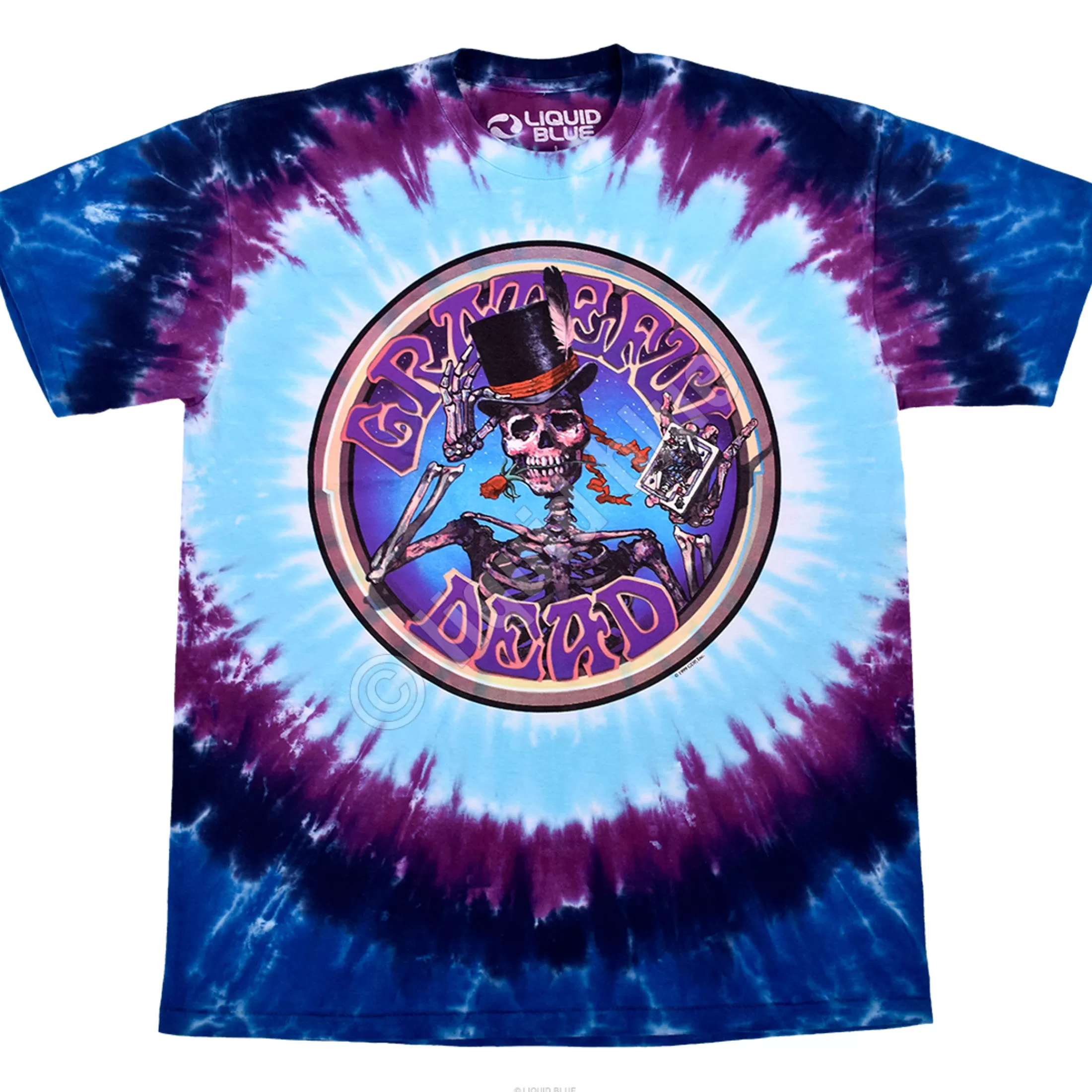 T-Shirt | Grateful Dead<Liquid Blue Queen Of Spades Tie-Dye T-Shirt